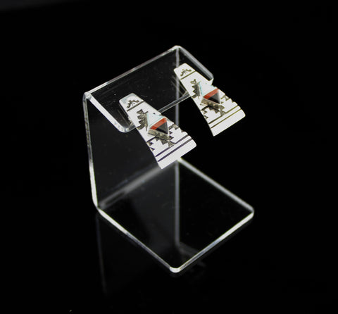 Navajo Sterling Silver Overlay Earrings