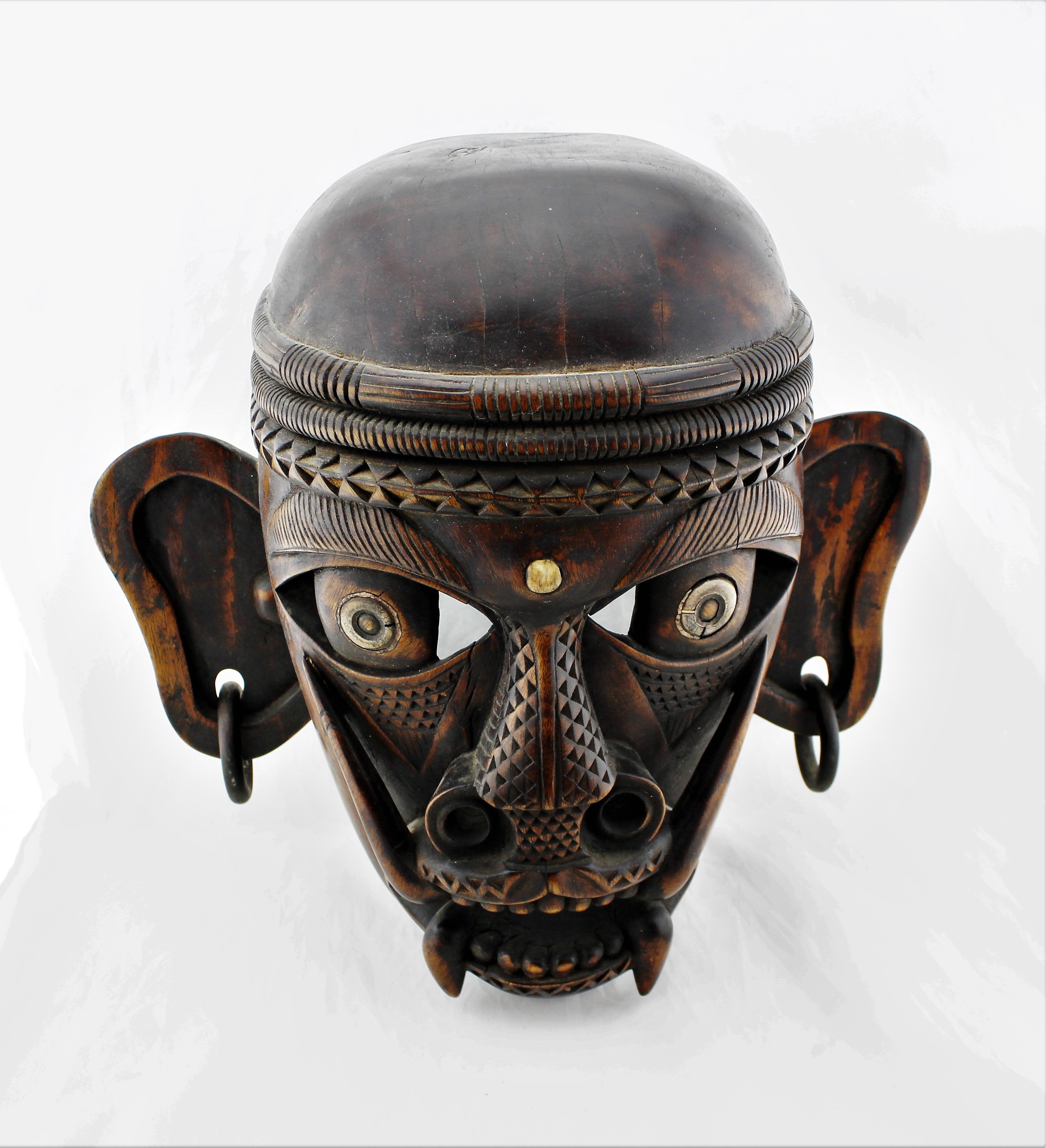 Vintage Carved Wood Mask