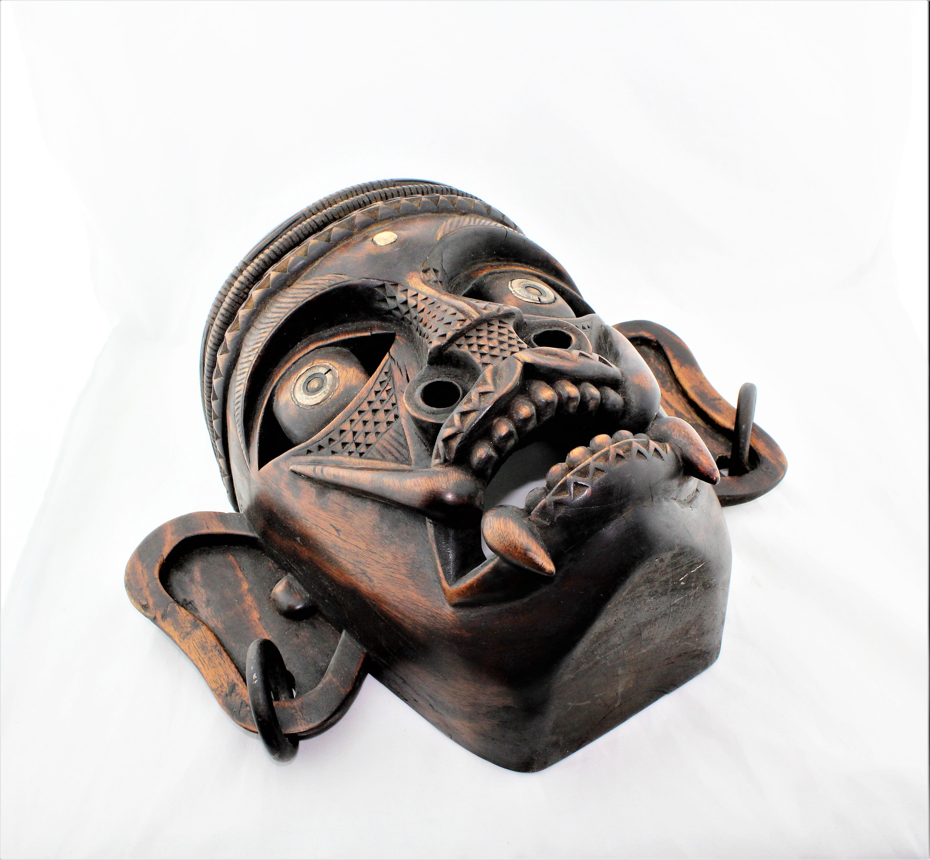 Vintage Carved Wood Mask