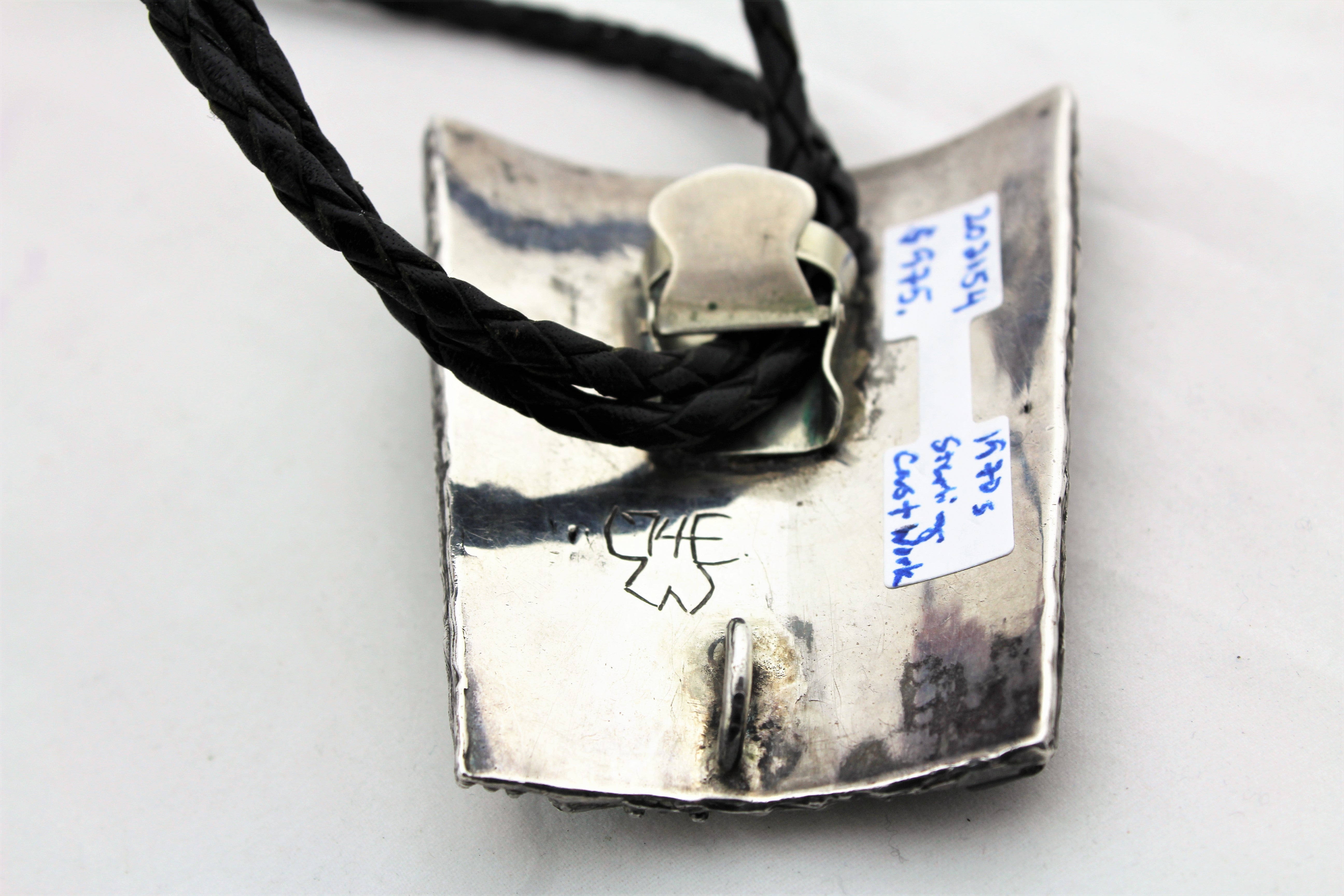 Navajo Cast-work Sterling Silver Bolo Tie