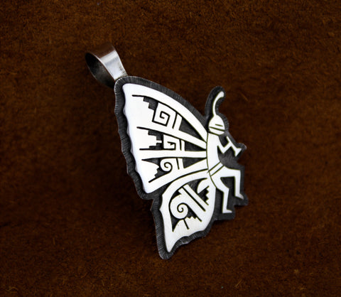 Berra Tawahongva Butterfly Kokopelli Pendant