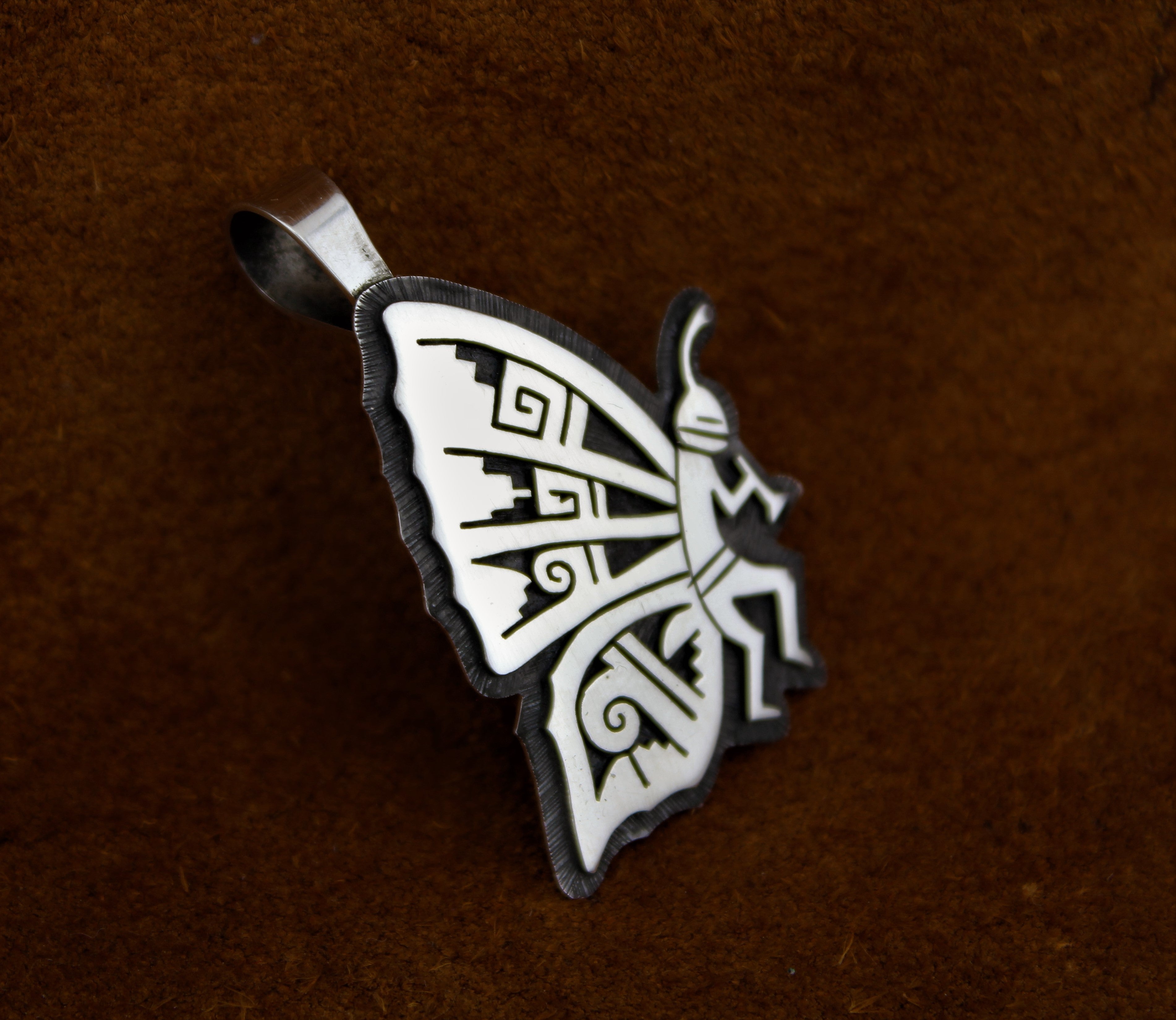 Berra Tawahongva Butterfly Kokopelli Pendant