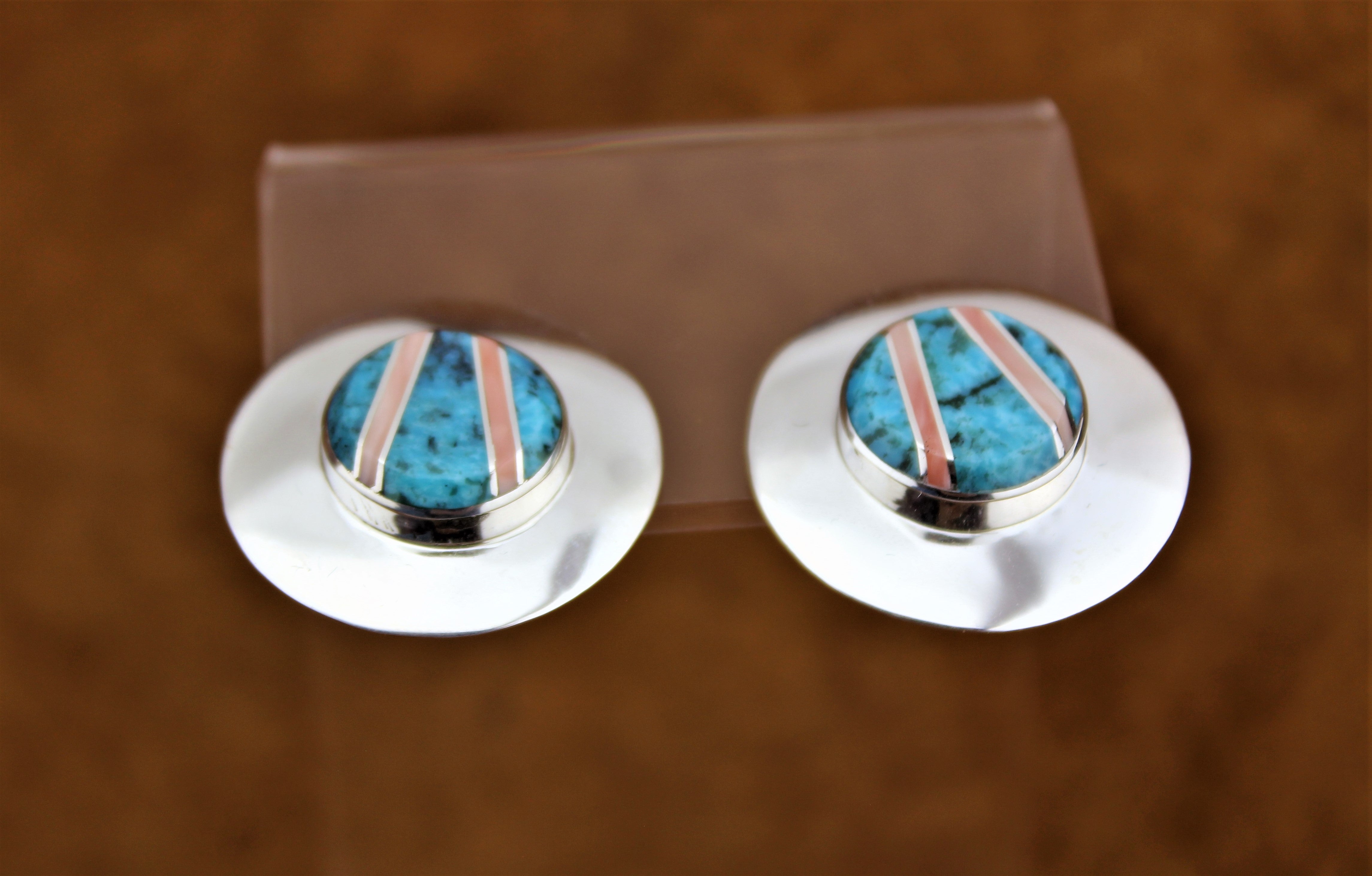 Abraham Begay Round Earrings