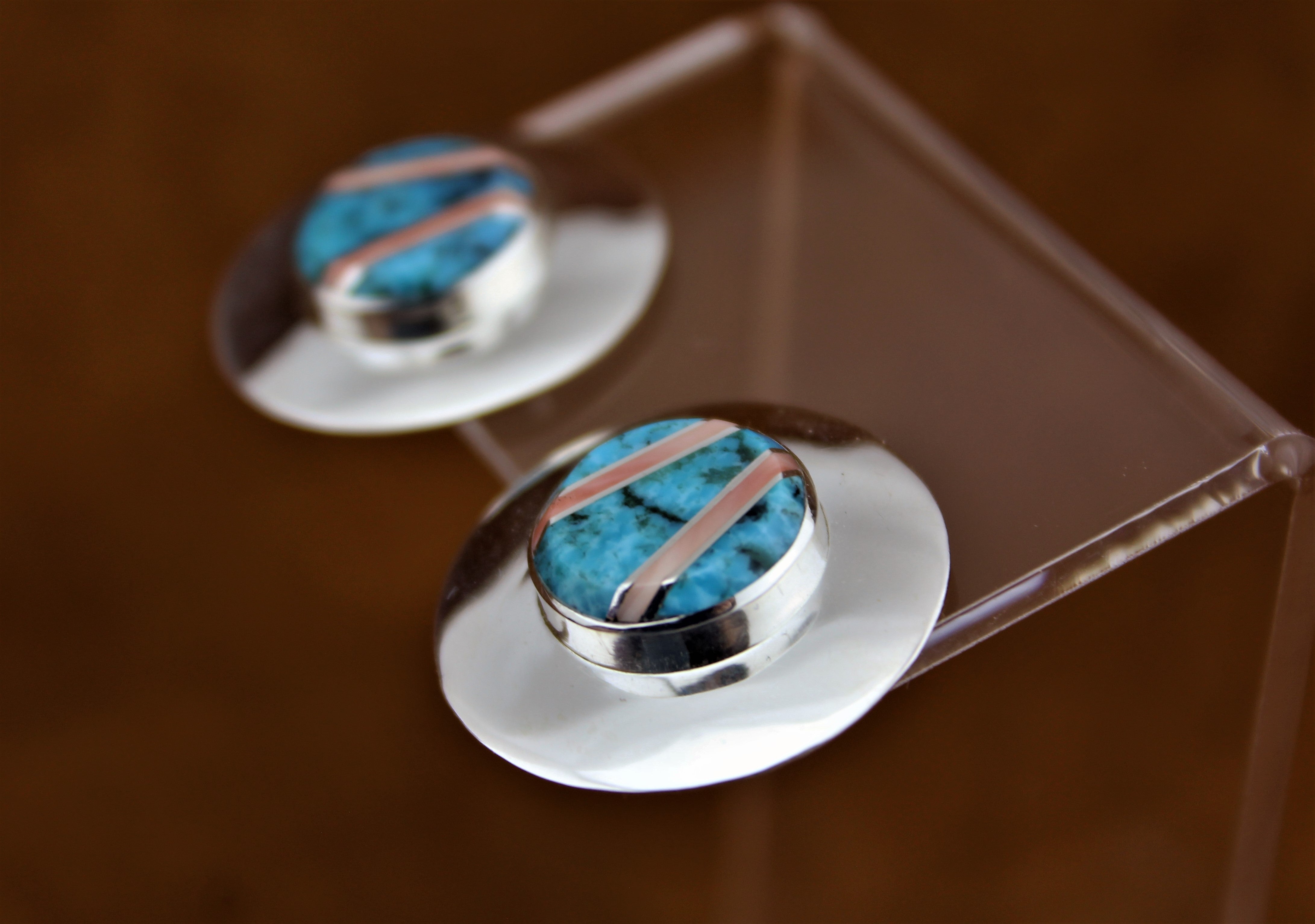 Abraham Begay Round Earrings