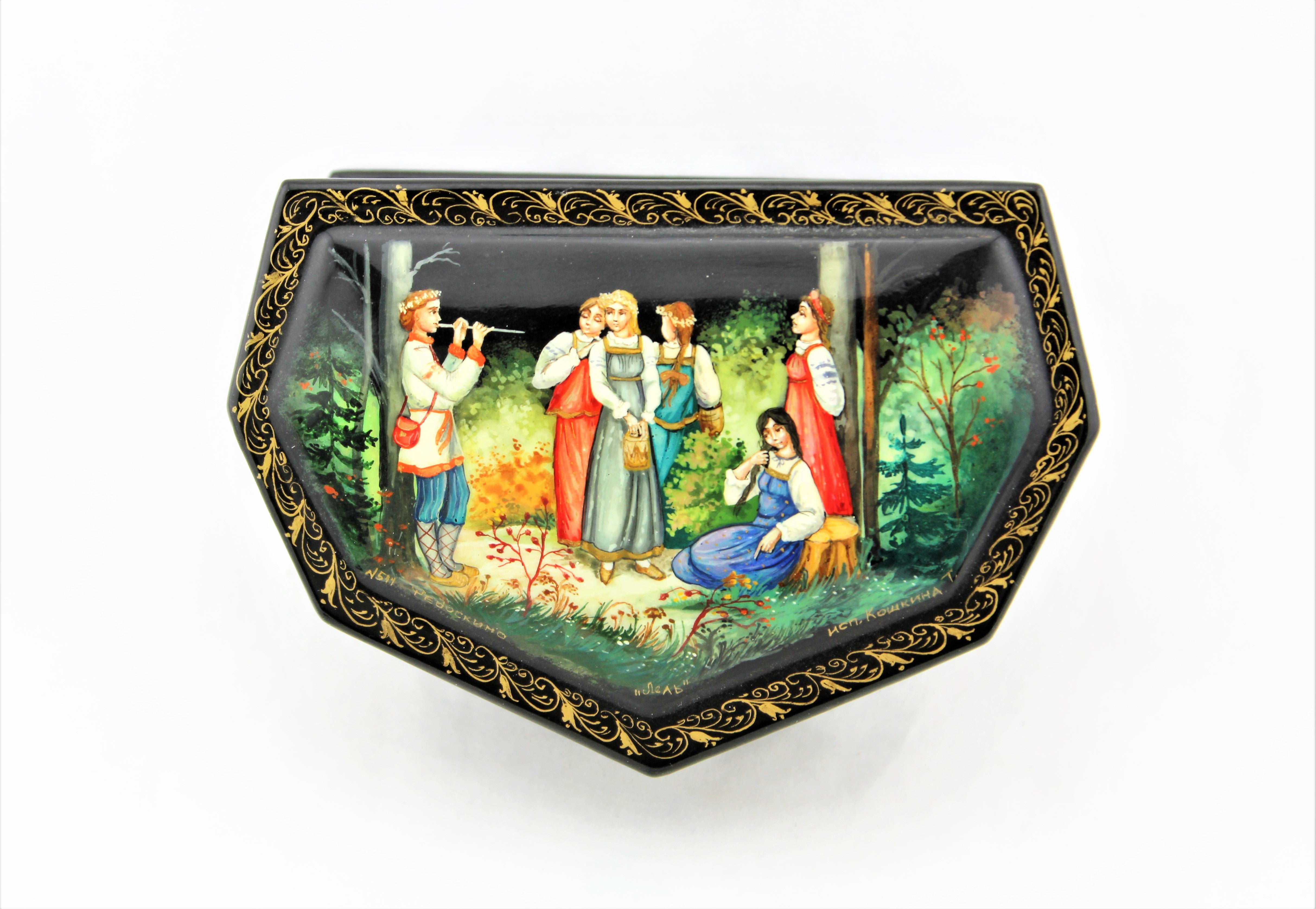 Russian Hand-painted Lacquered Box