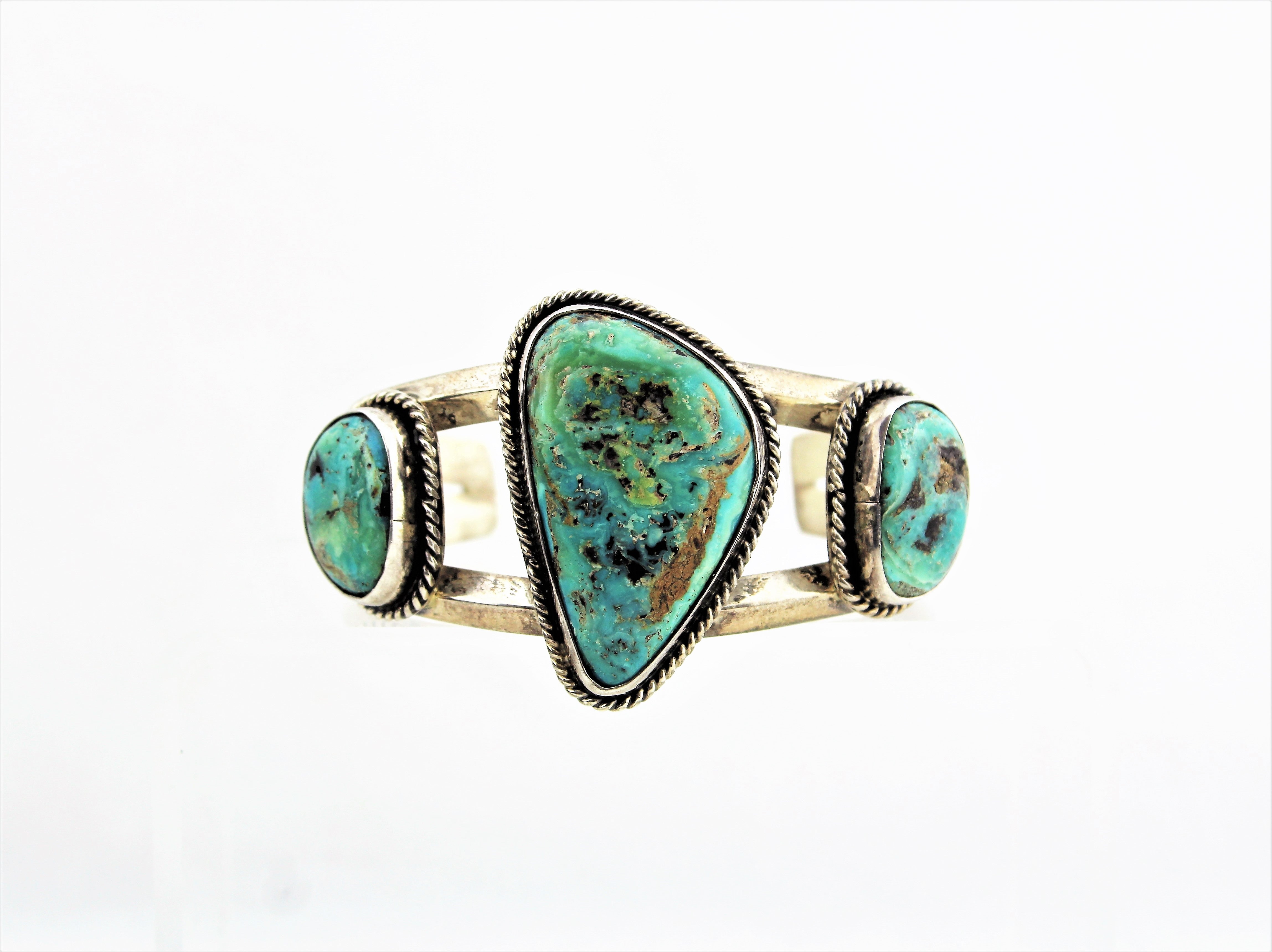 Native American Sterling Silver Turquoise Bracelet