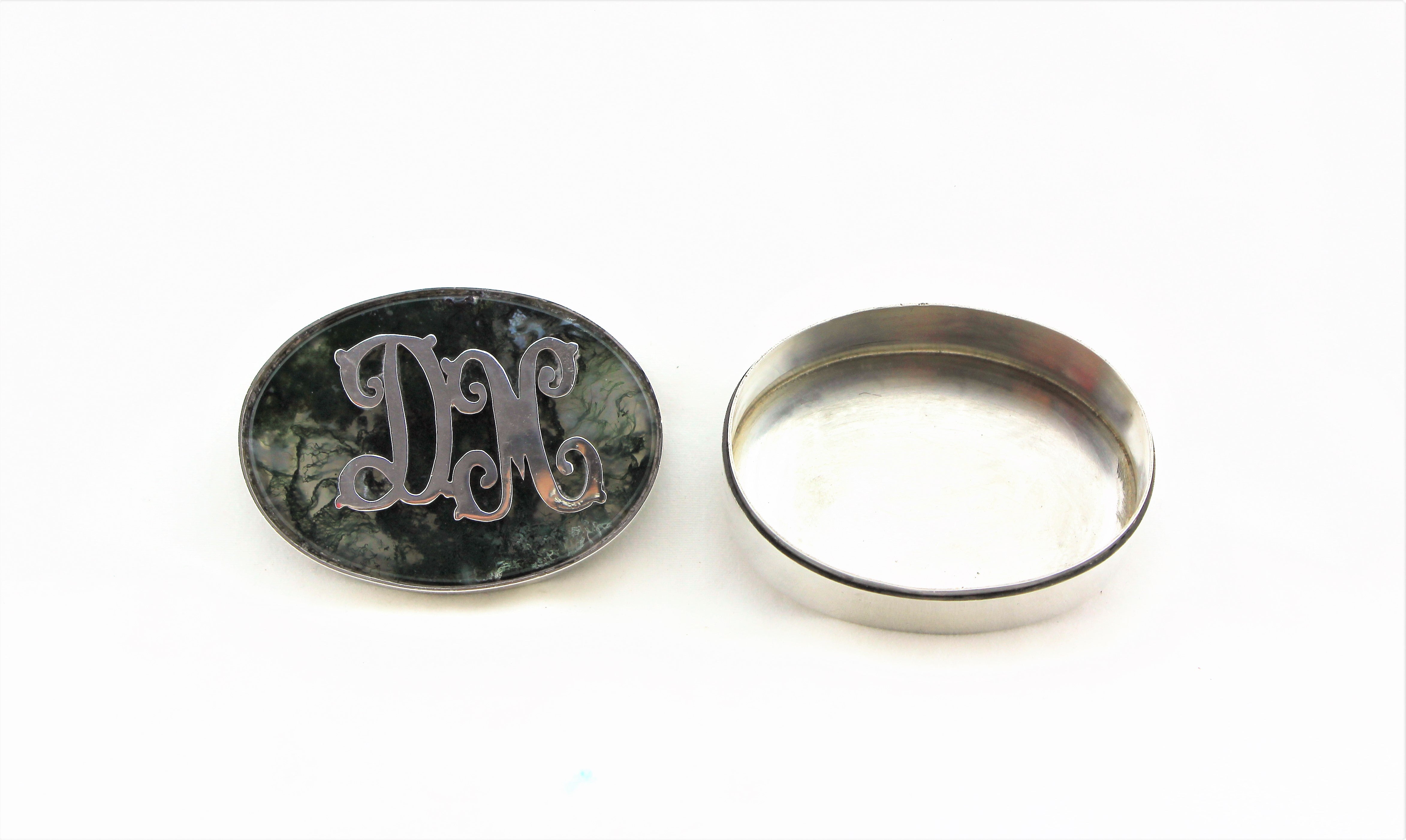 Sterling Silver Mossy Agate Box