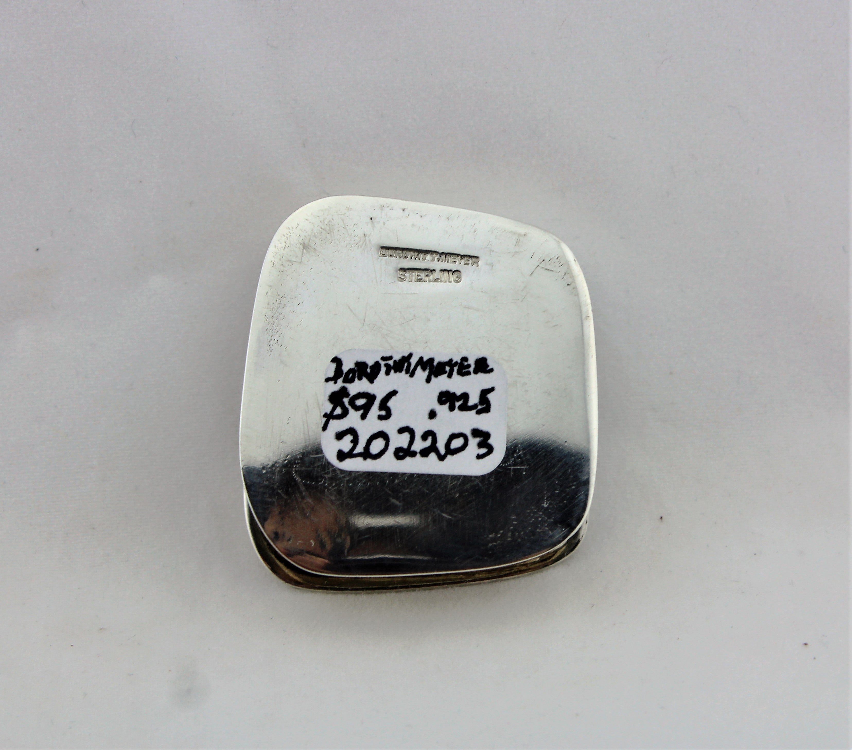 Sterling Silver Pink Agate (?) Box