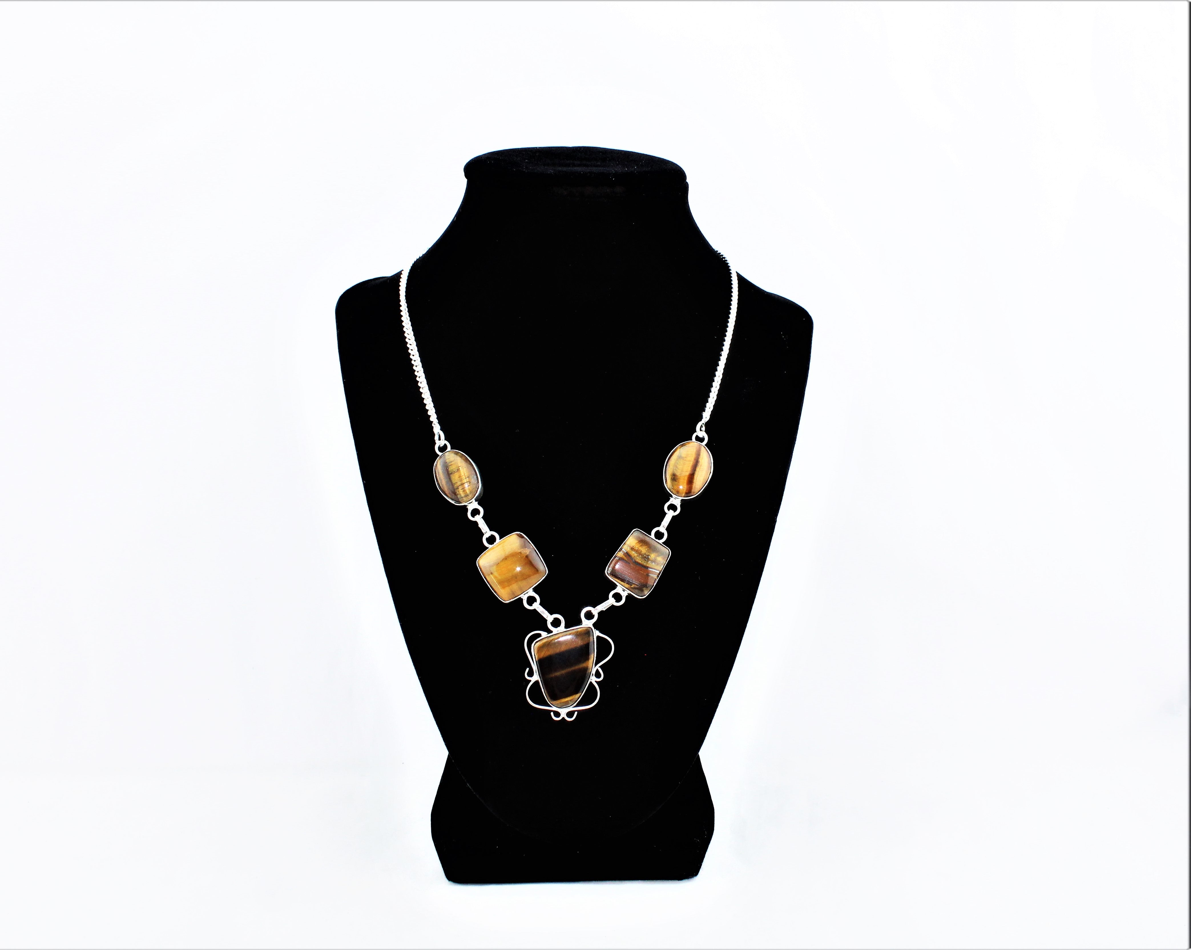 Sterling Silver Tiger's Eye Necklace