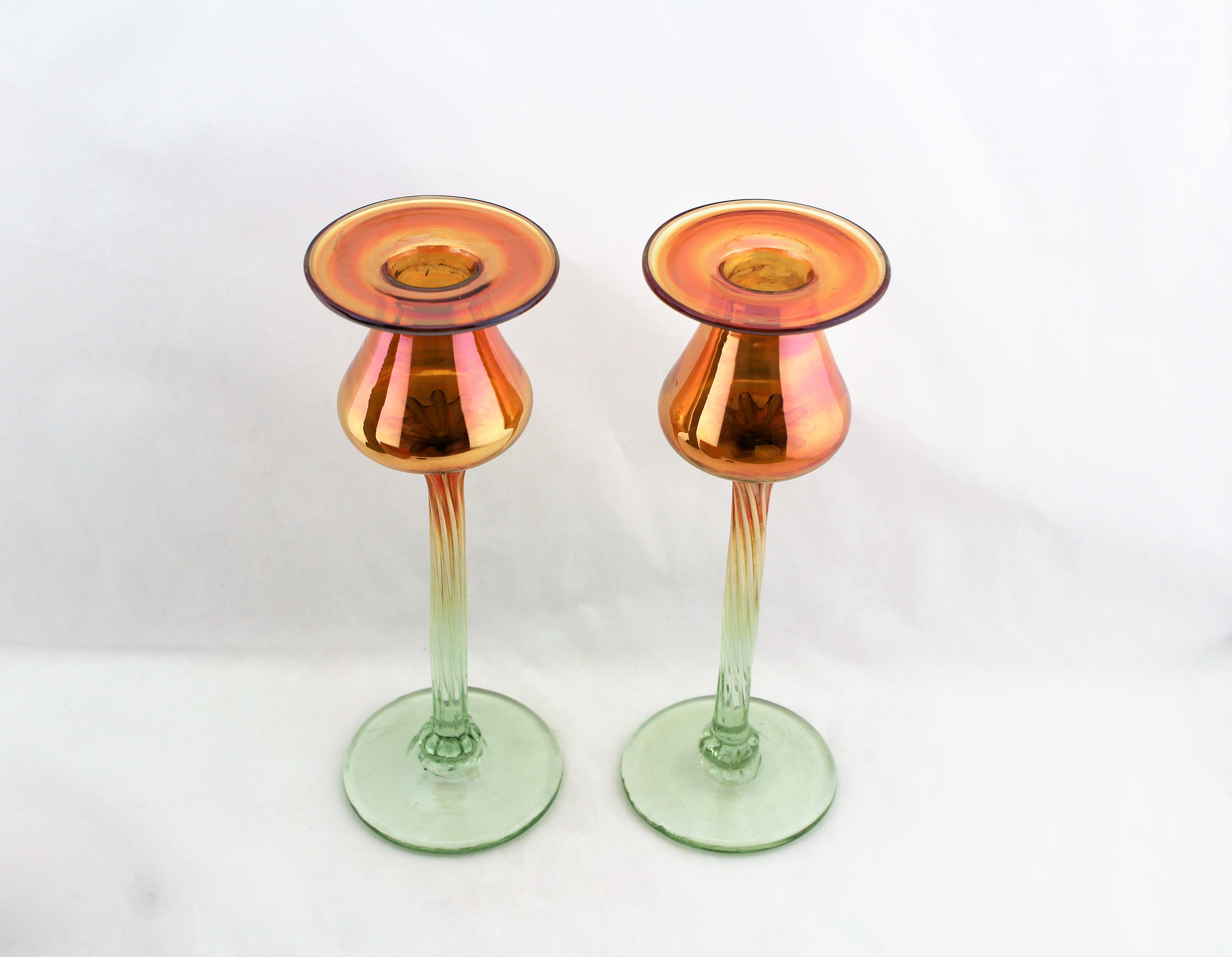 Hand Blown Stemware Candleholders