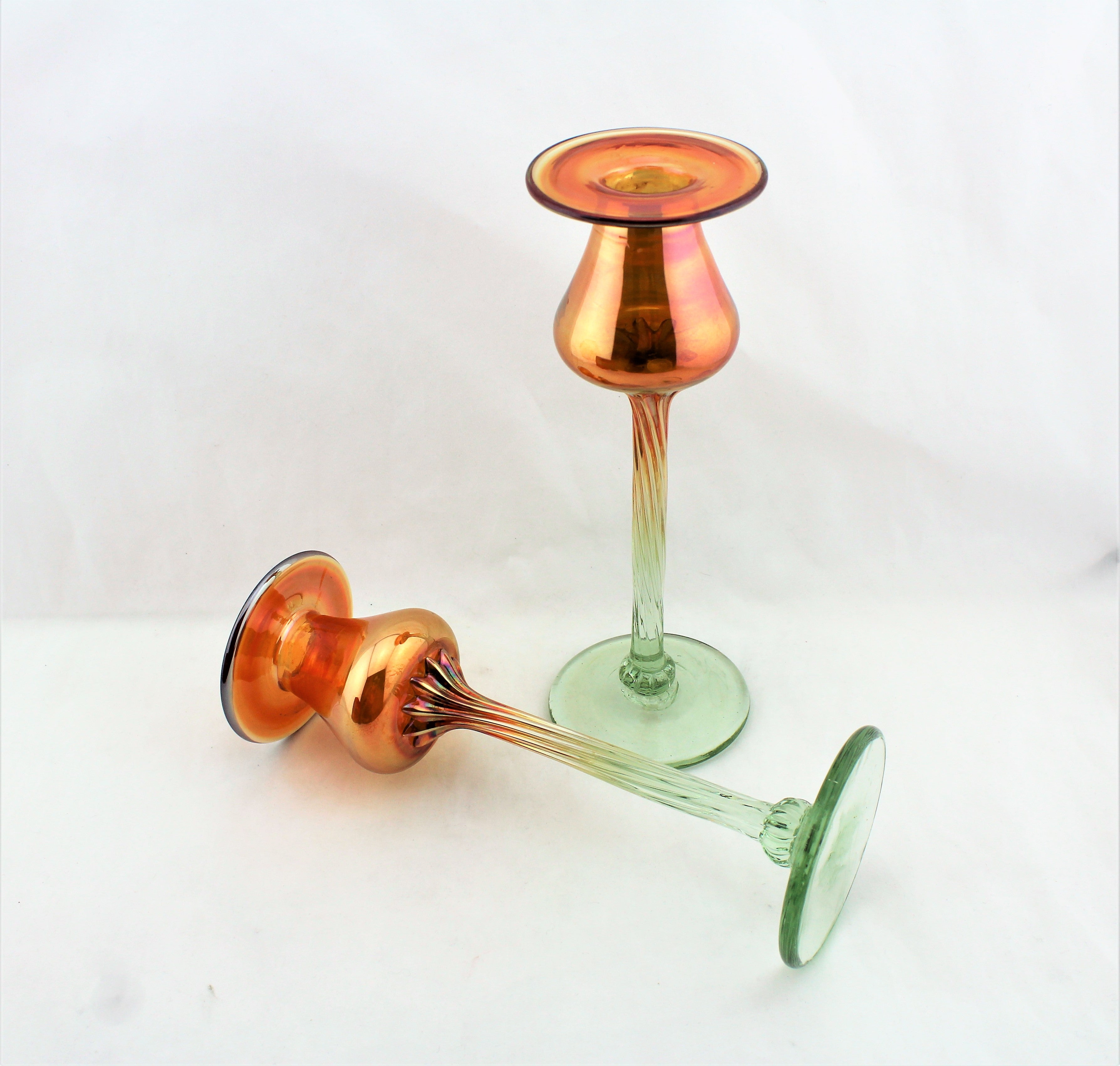 Hand Blown Stemware Candleholders