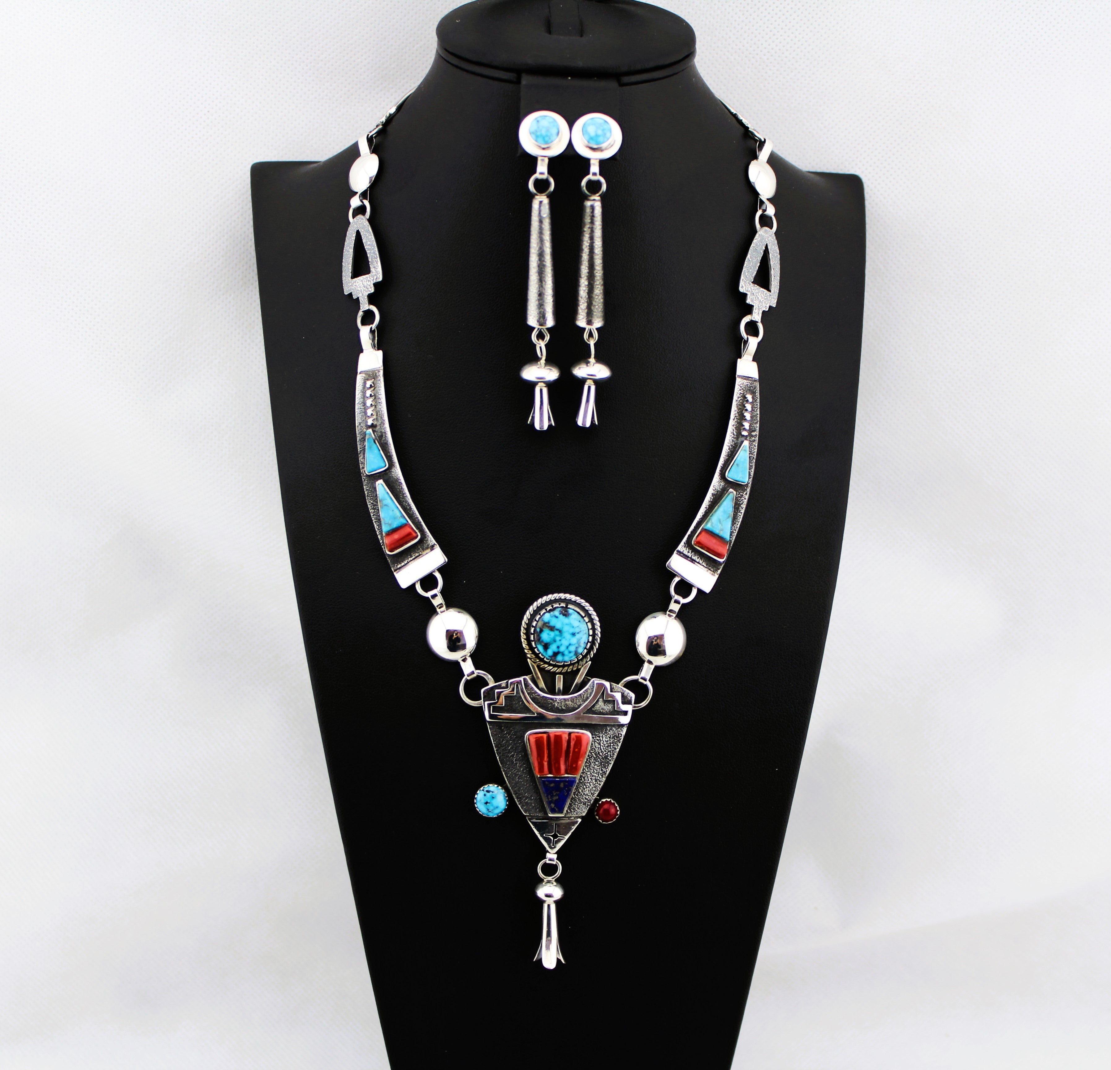 Jack Tom Sterling Necklace and Earrings Set