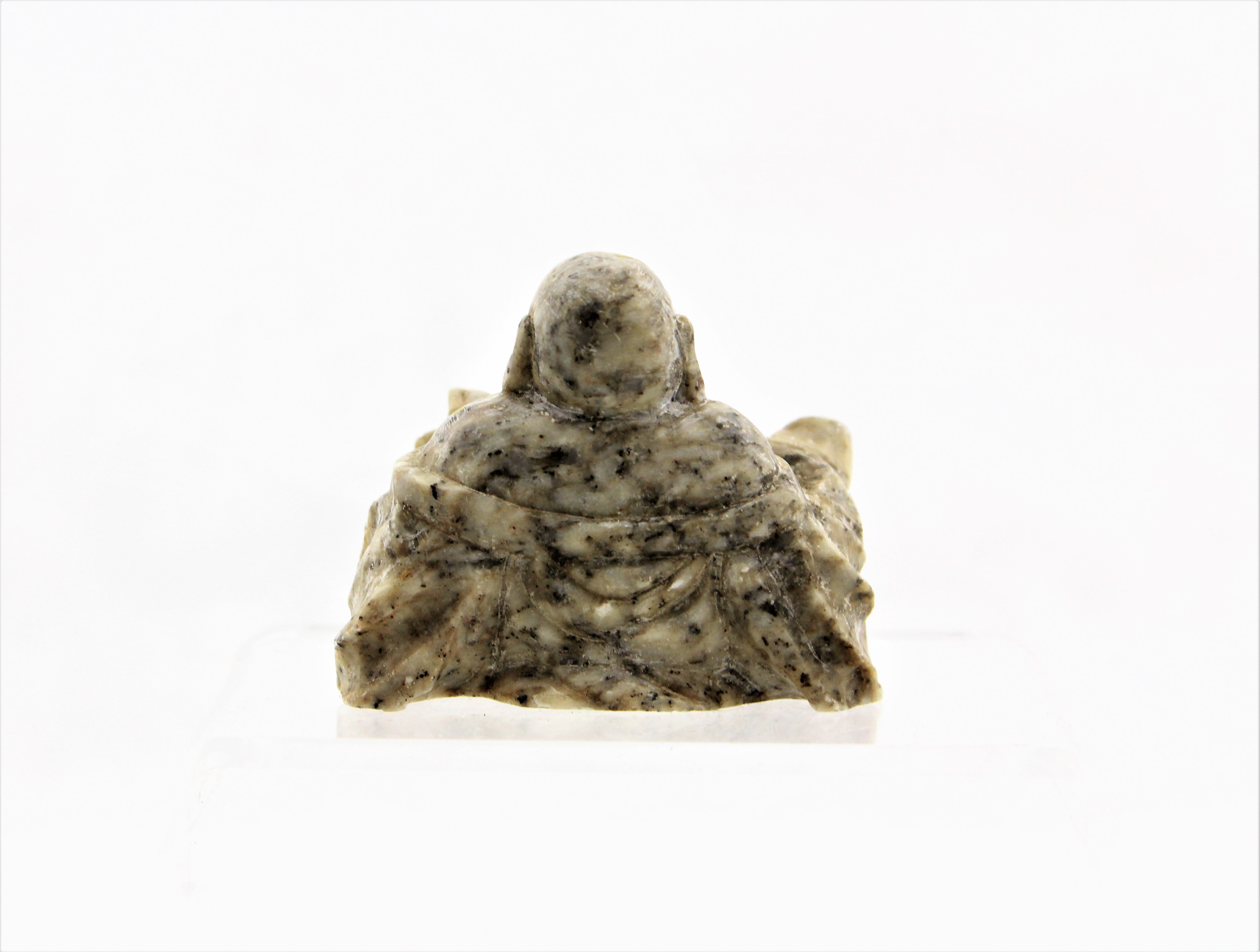 Carved Soapstone Smiling Buddha Figure