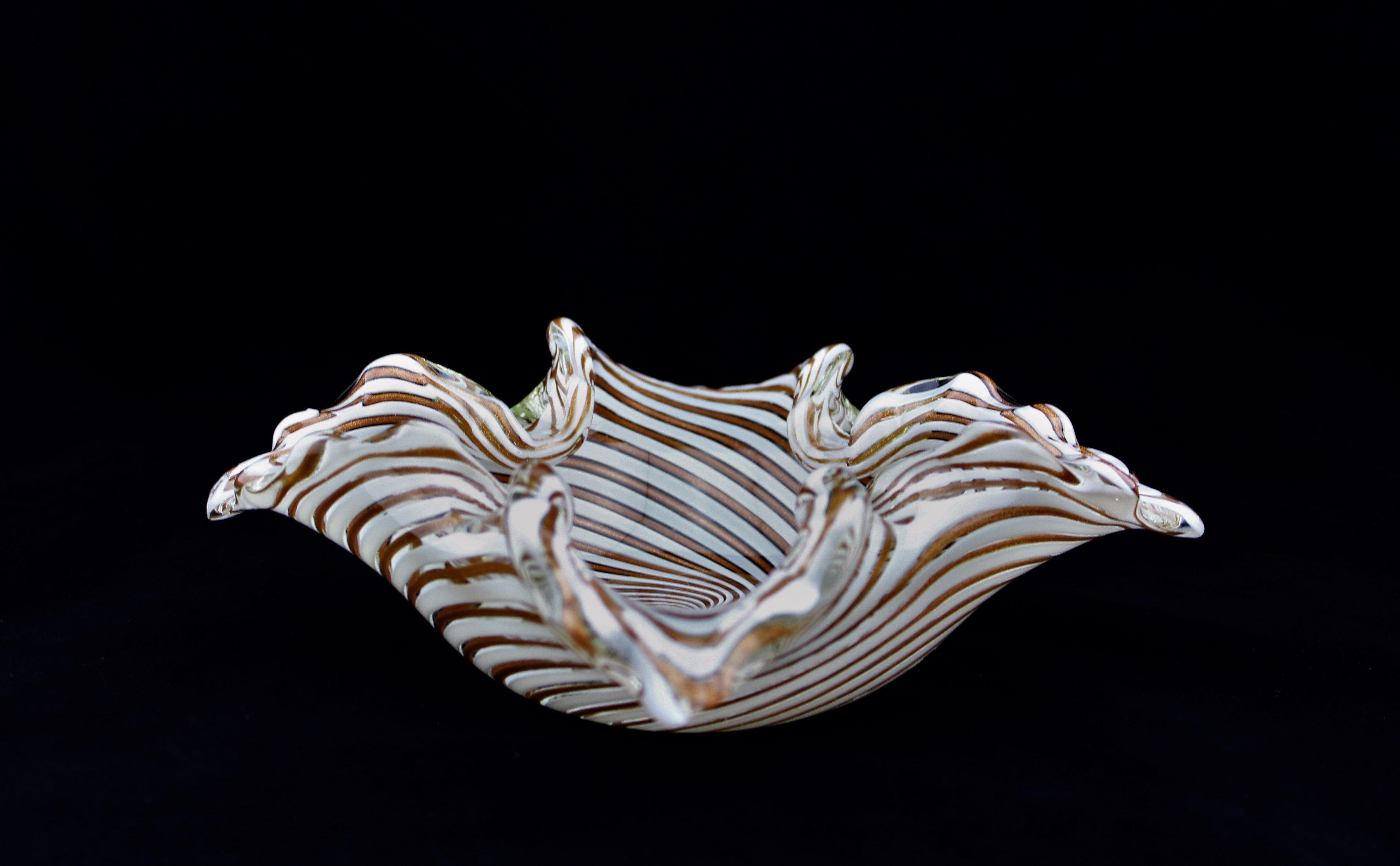 Murano Swirl Art Glass Bowl