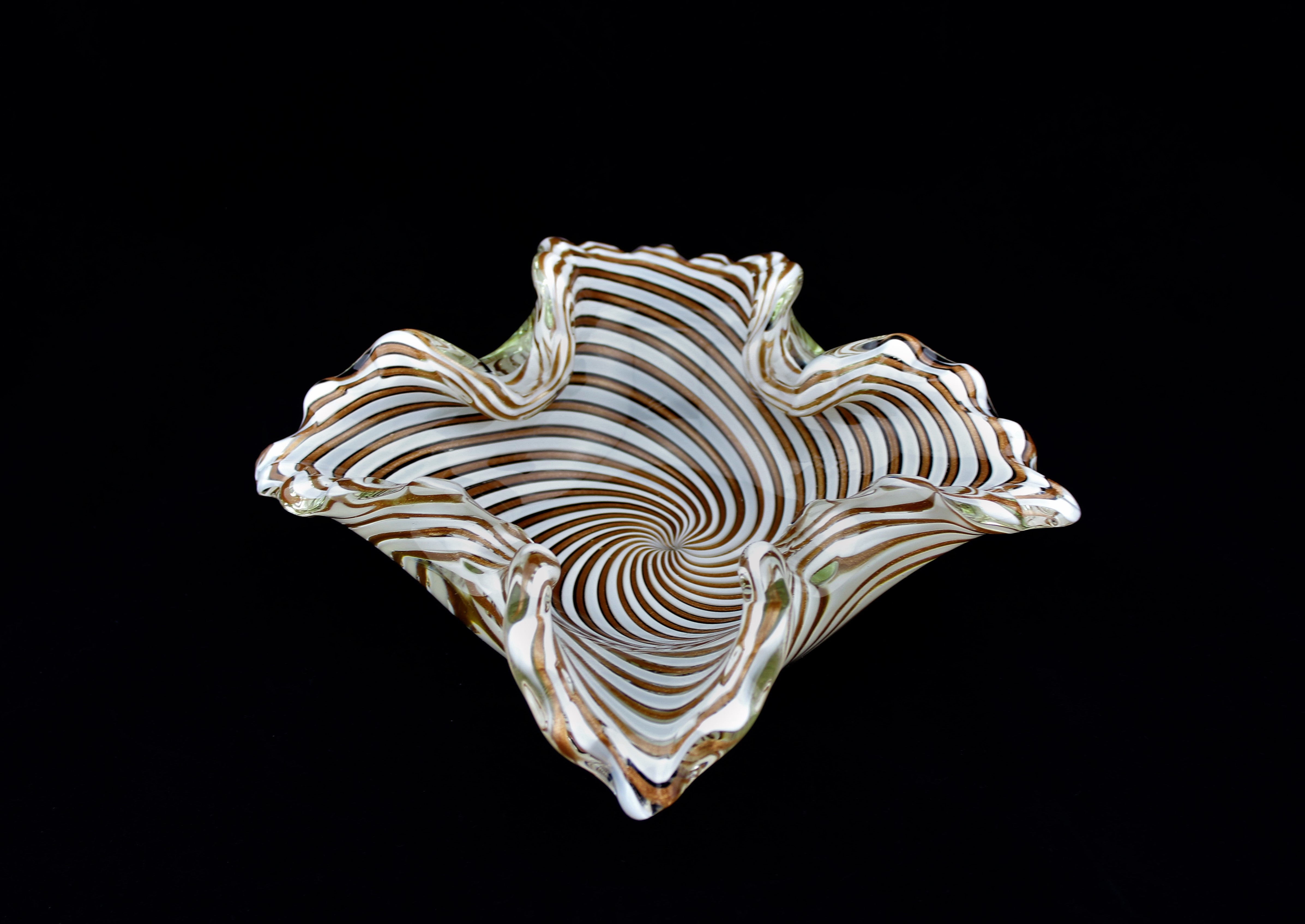Murano Swirl Art Glass Bowl