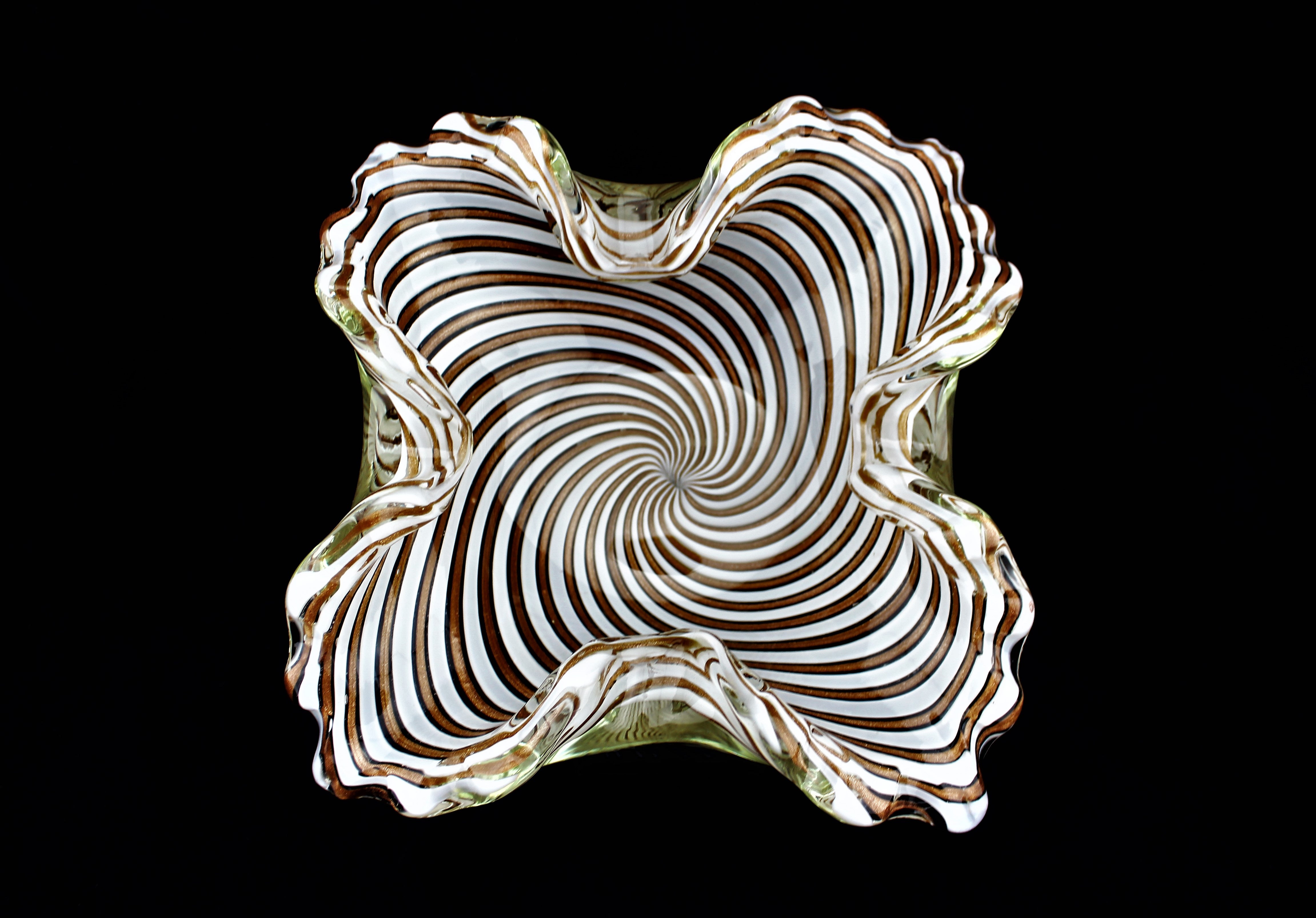 Murano Swirl Art Glass Bowl