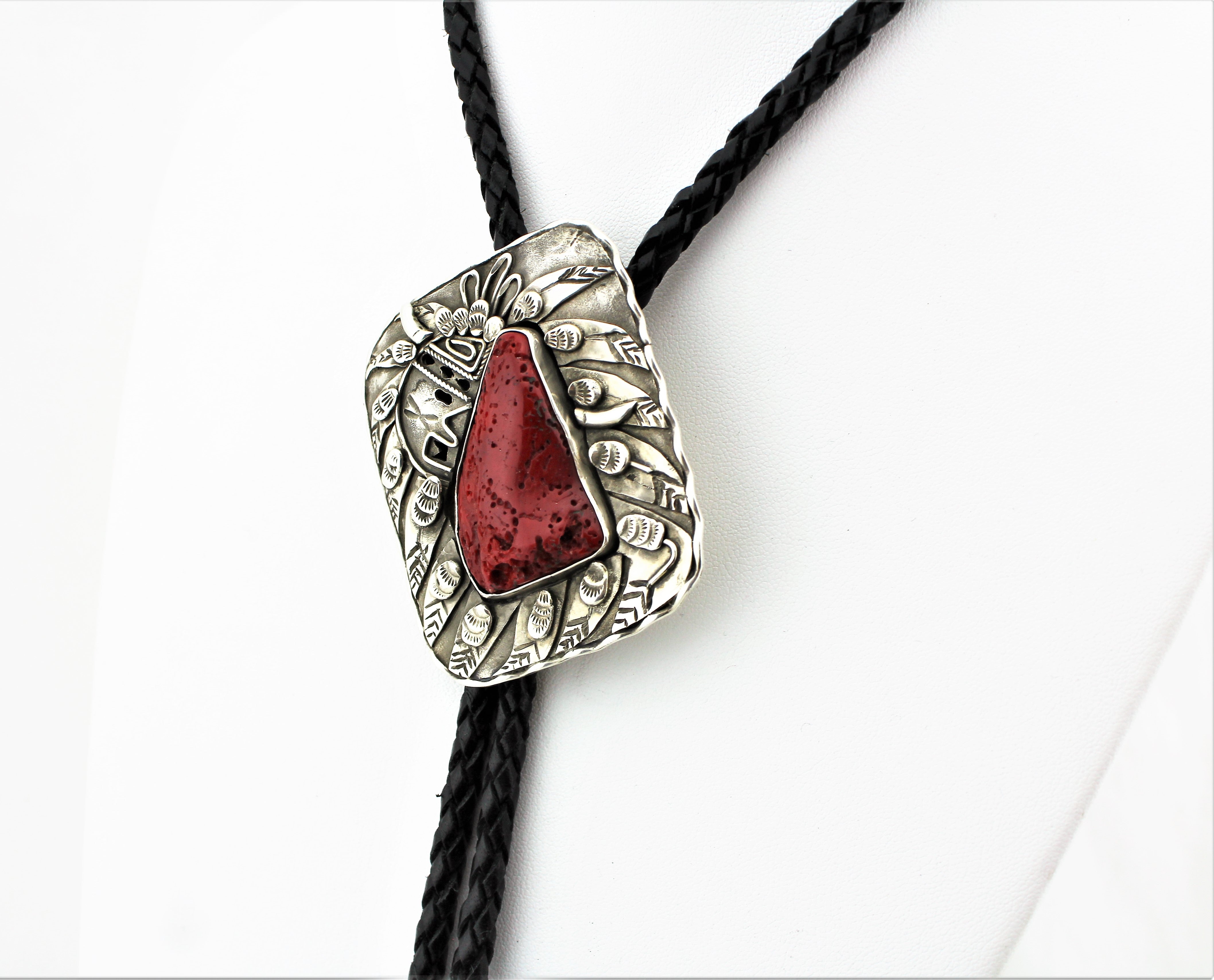 Sam Edsitty Coral Bolo Tie