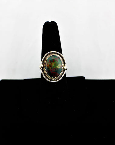Native American Sterling Silver Bloodstone Ring