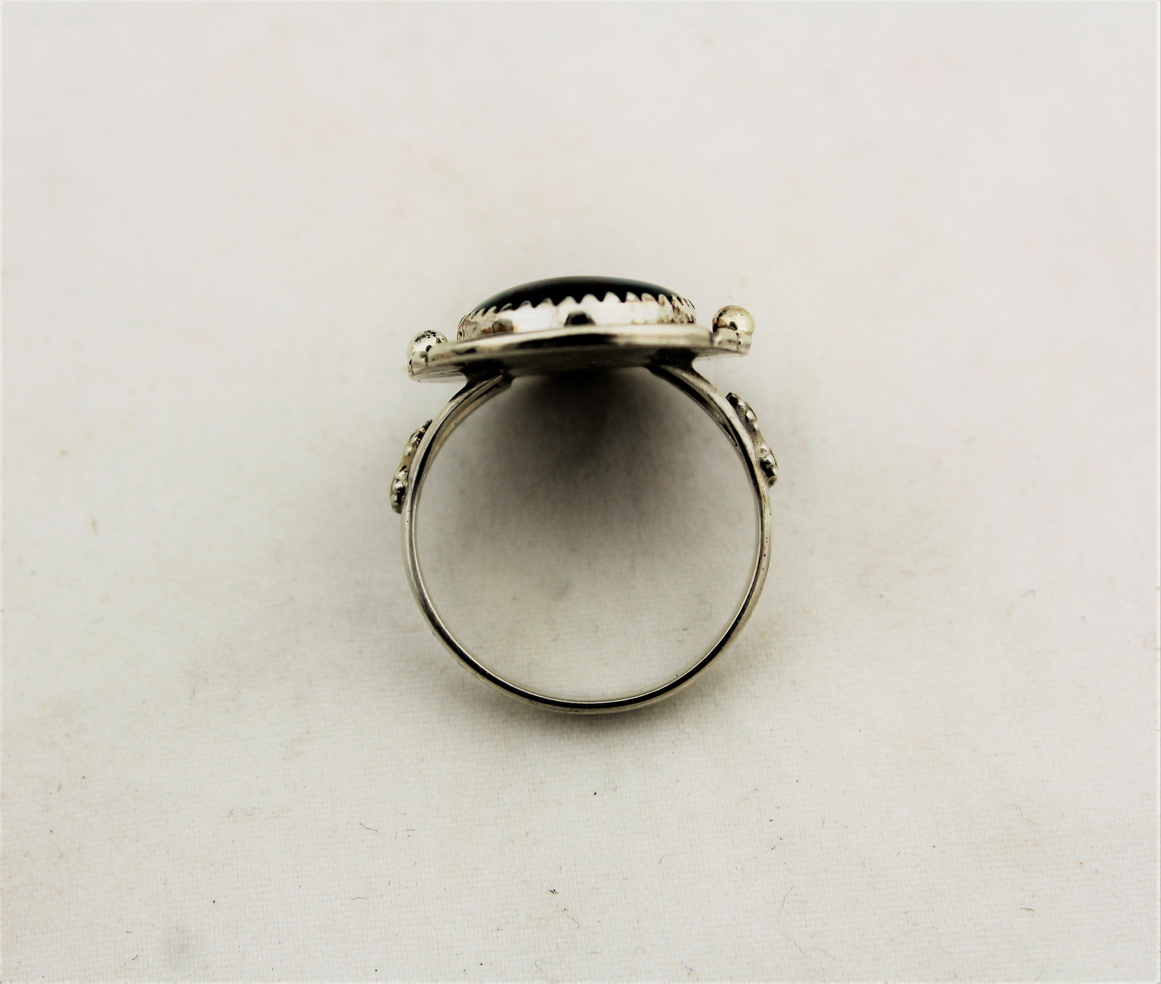 Native American Sterling Silver Bloodstone Ring
