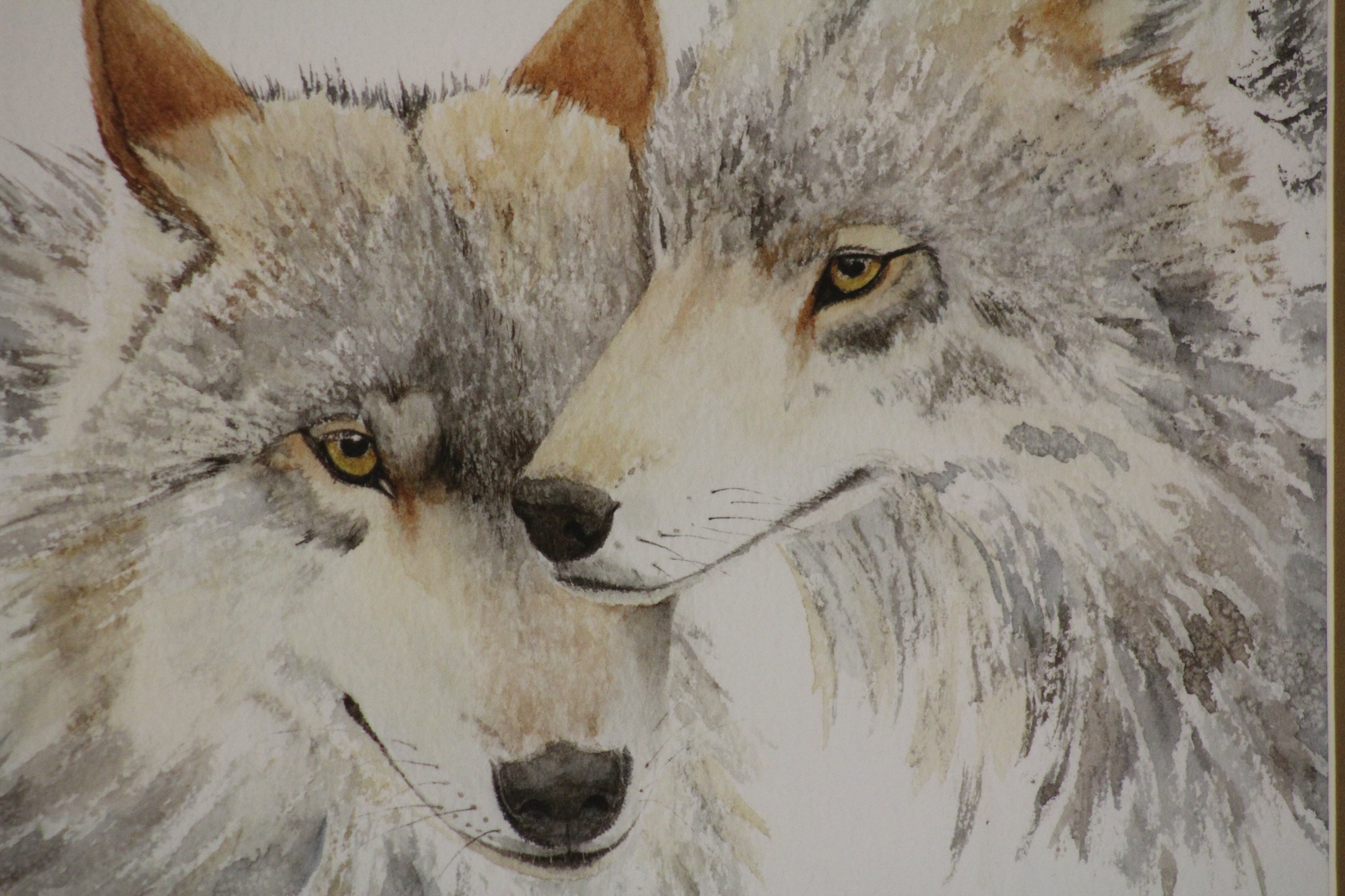 Wolf Watercolor by Nancy Overholtz
