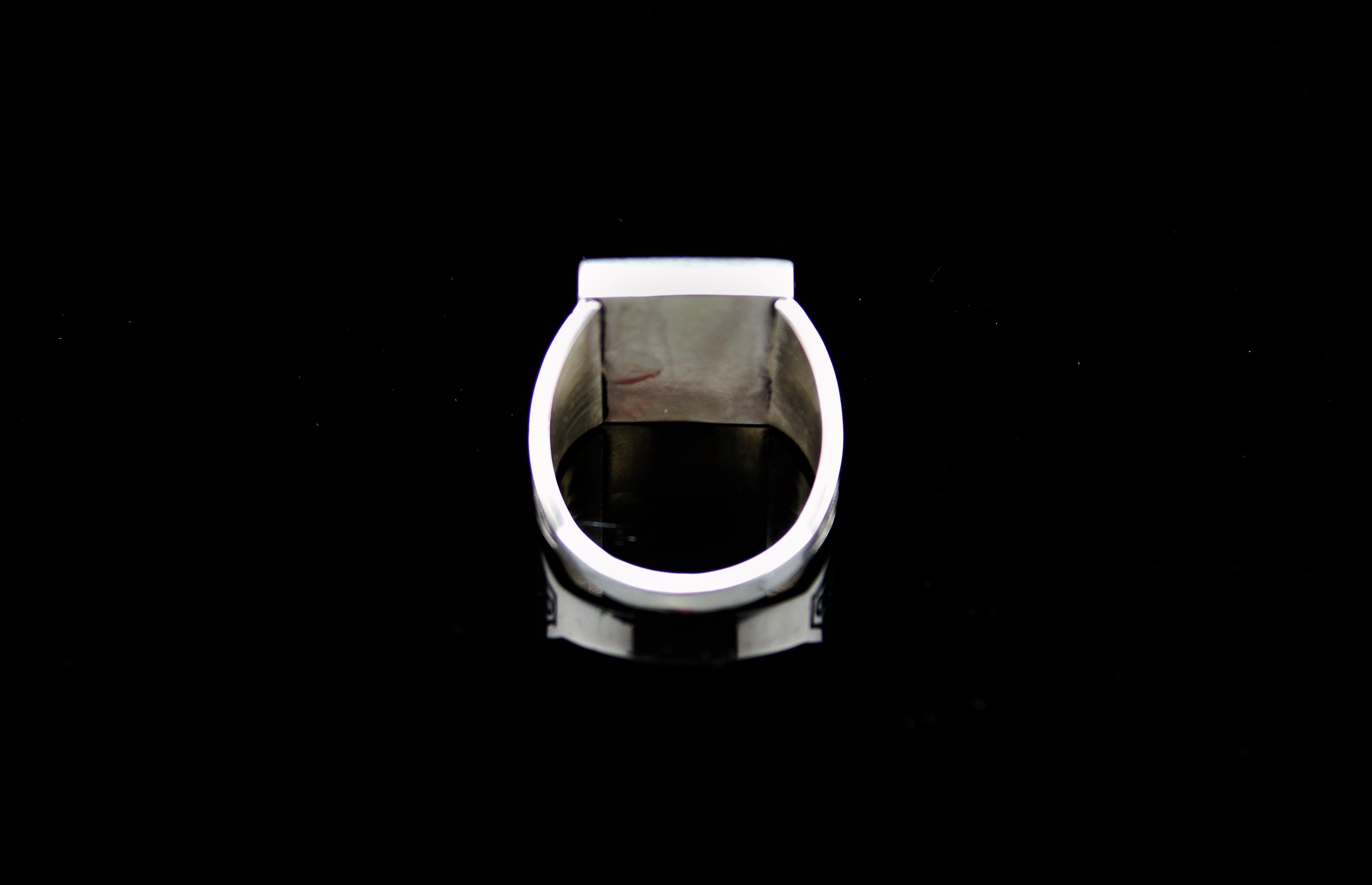 Abraham Begay Man's Sterling Lapis Ring