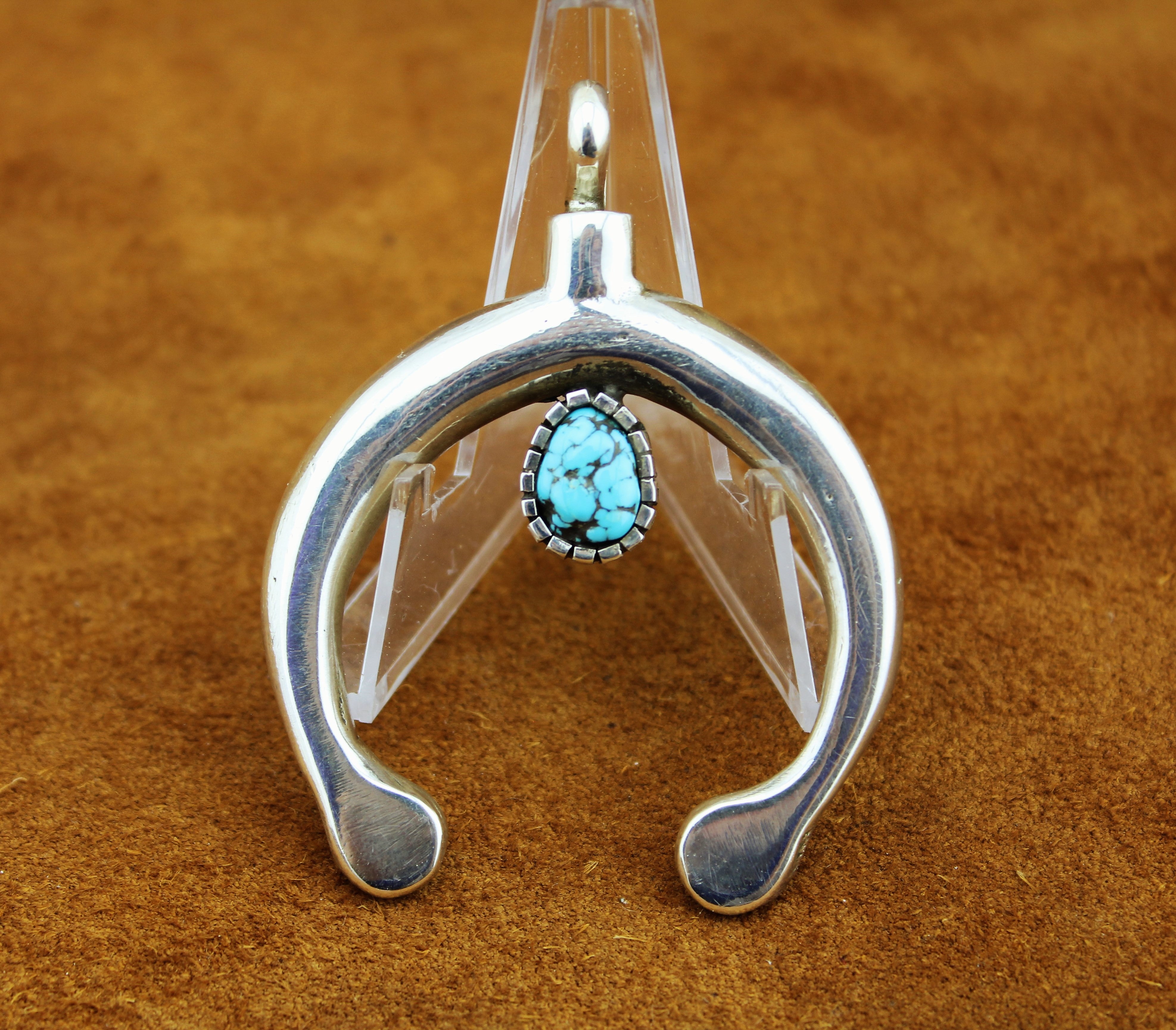 Merlin James Bisbee Turquoise Naja Pendant