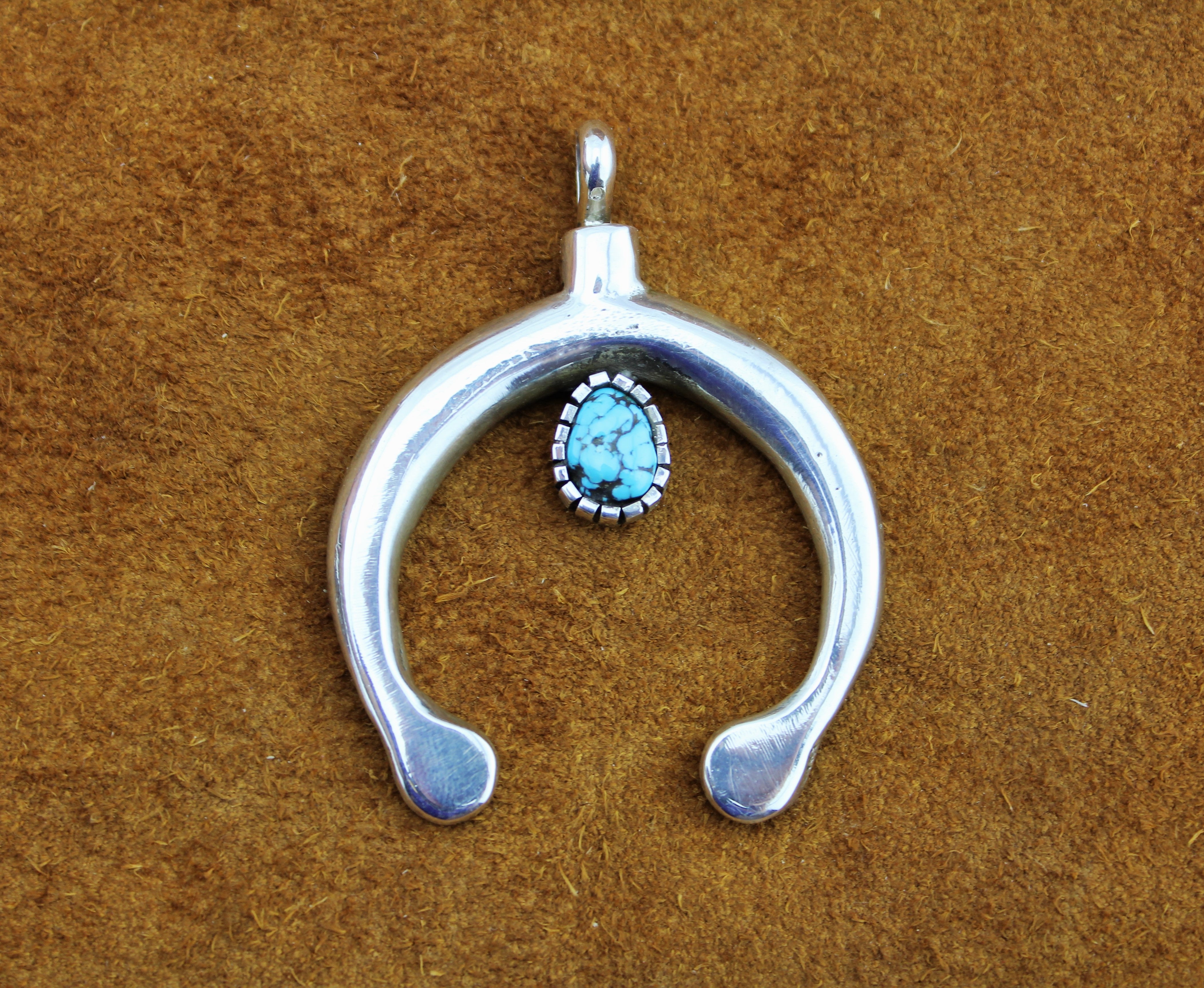 Merlin James Bisbee Turquoise Naja Pendant