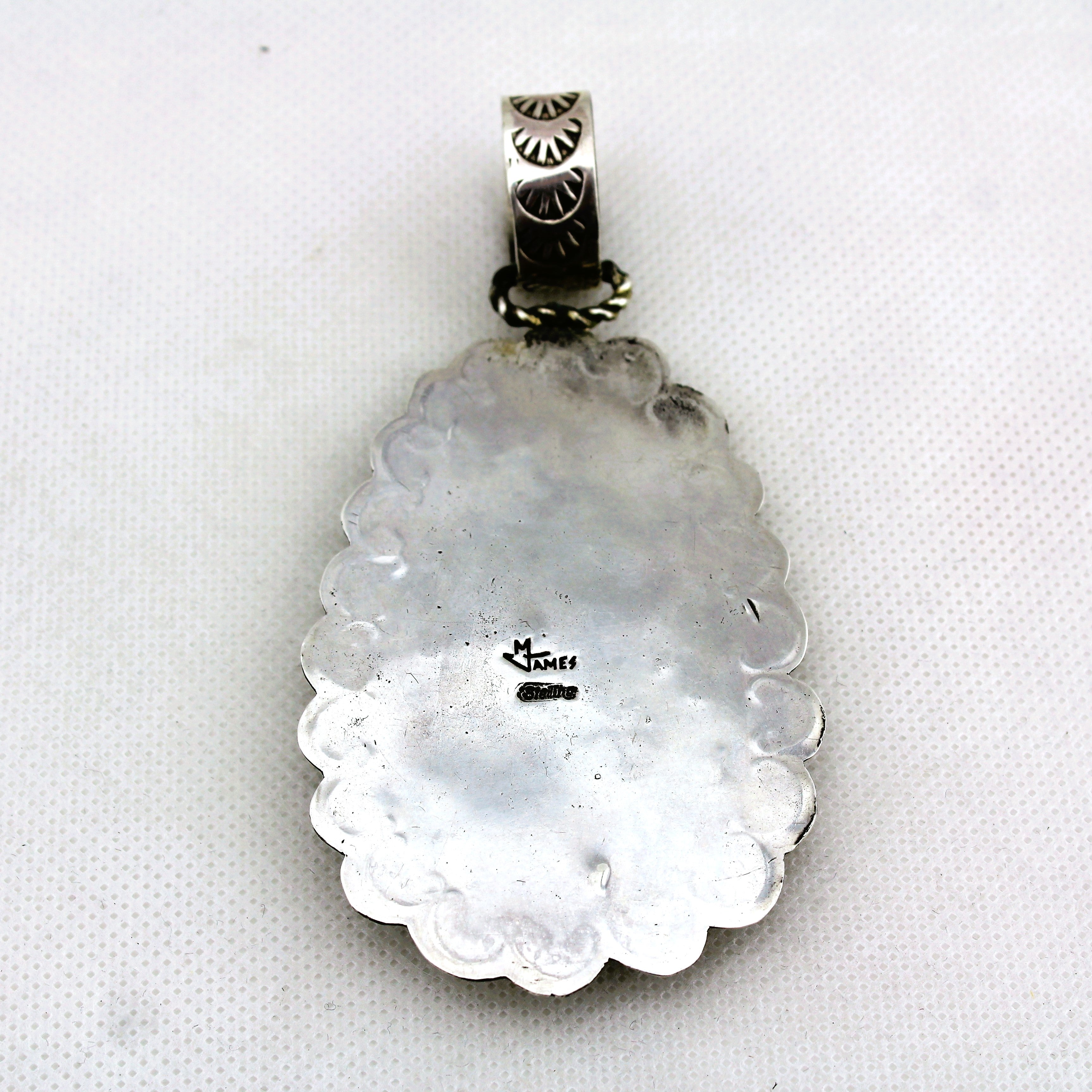 Merlin James Sterling Turquoise Pendant