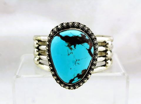 Merlin James Sterling Turquoise Bracelet