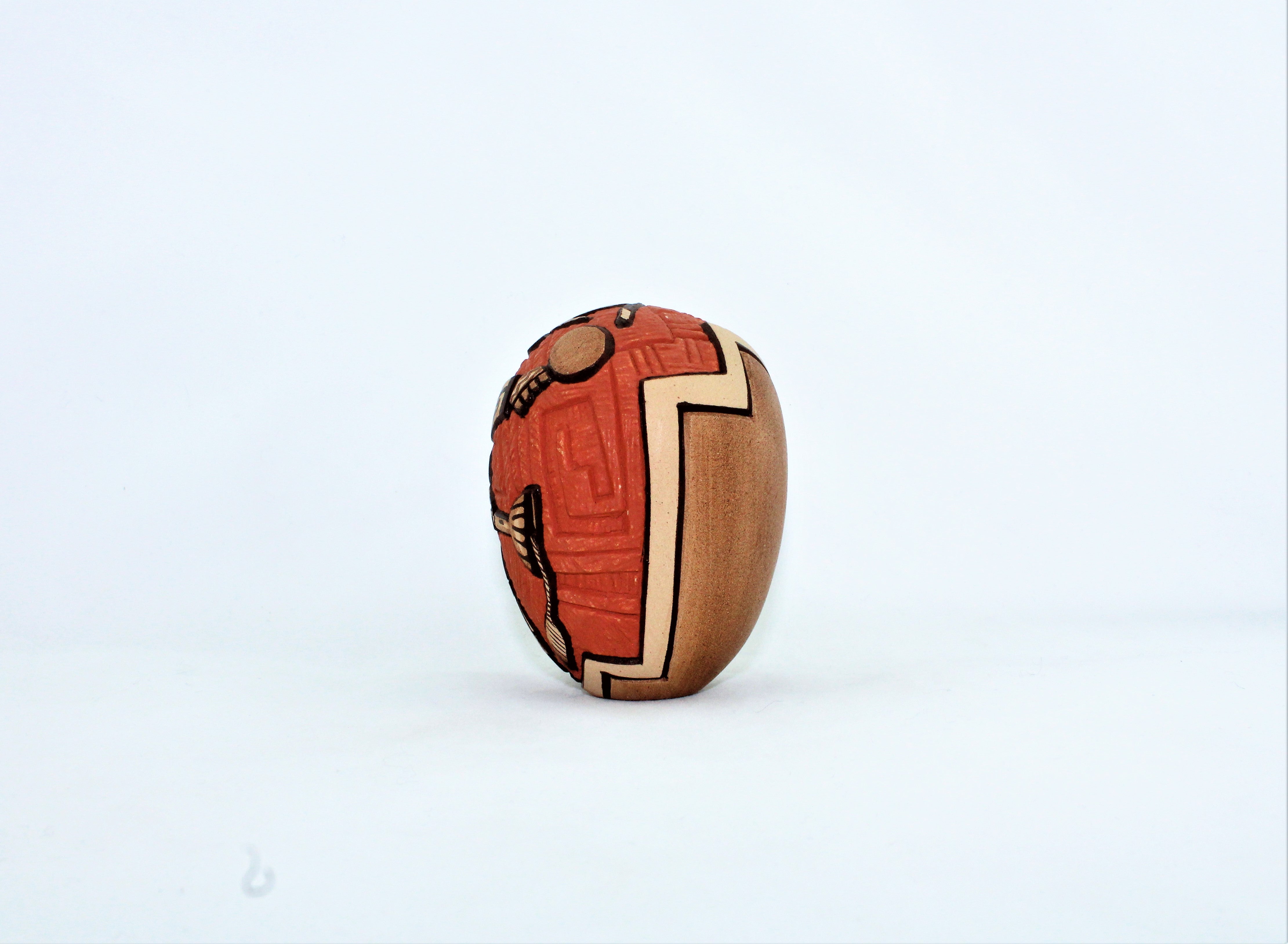 Marty Naha and Elvira Nampeyo Carved Redware Pottery