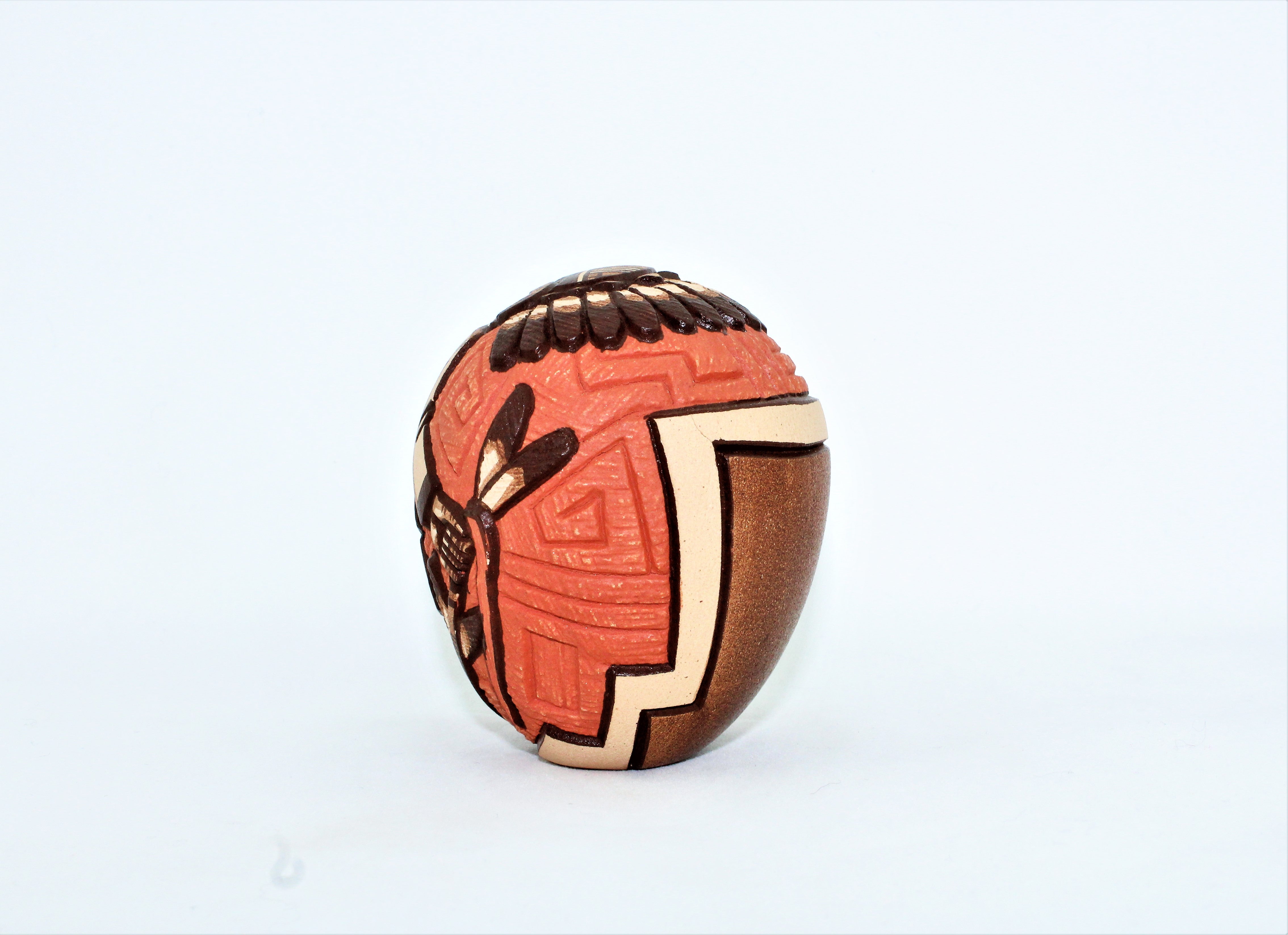 Marty Naha and Elvira Nampeyo Carved Redware Pottery