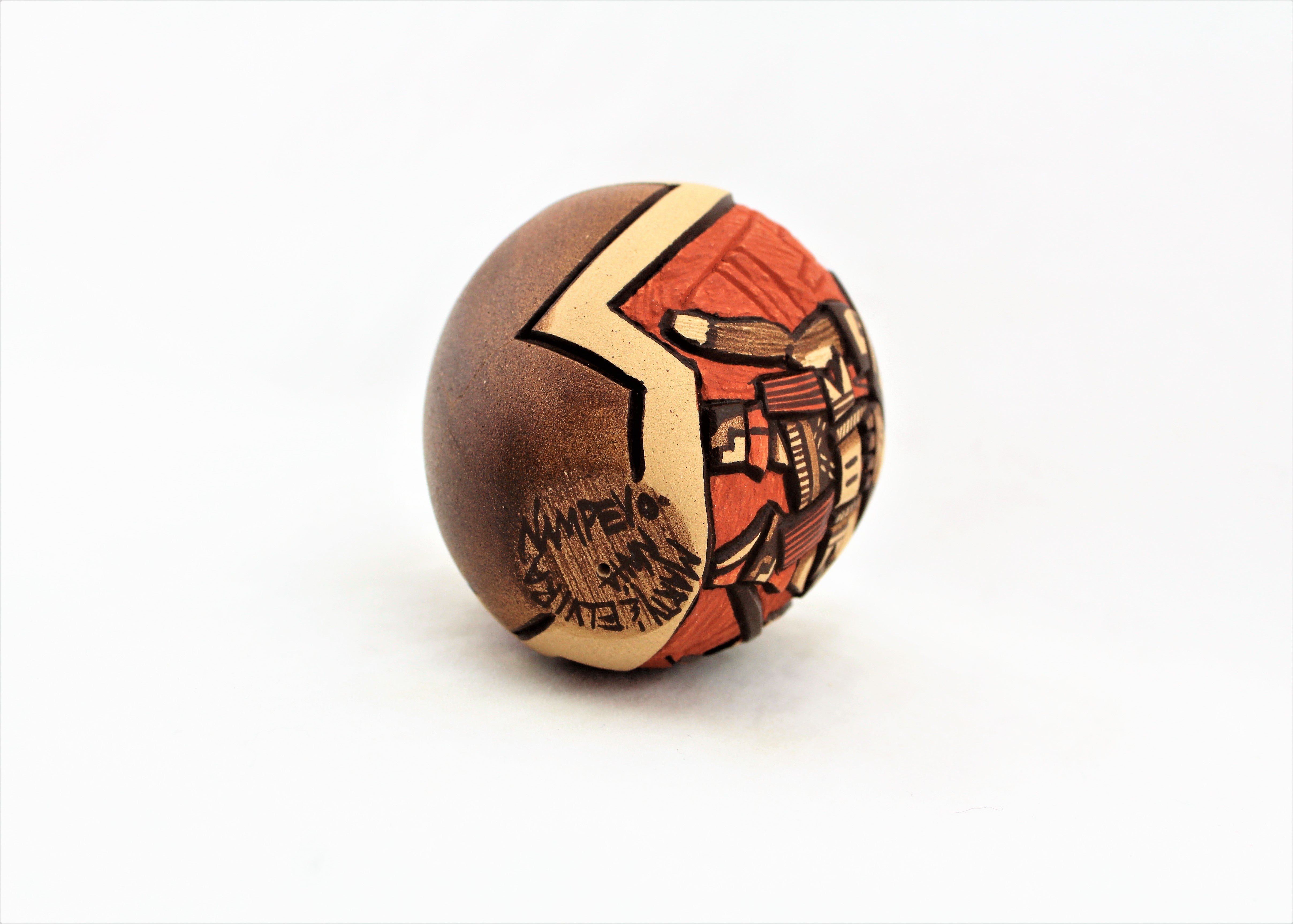 Marty Naha and Elvira Nampeyo Carved Redware Pottery