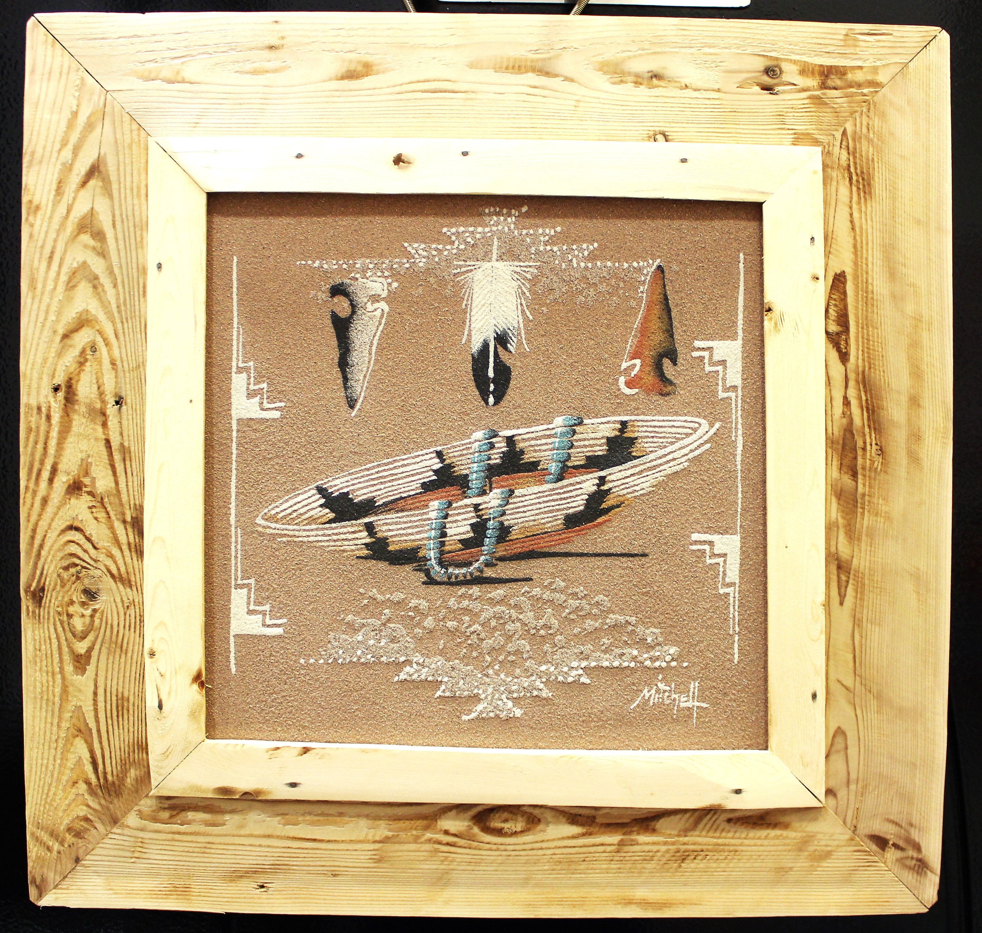 Ben Mitchell Sand Painting with Basket