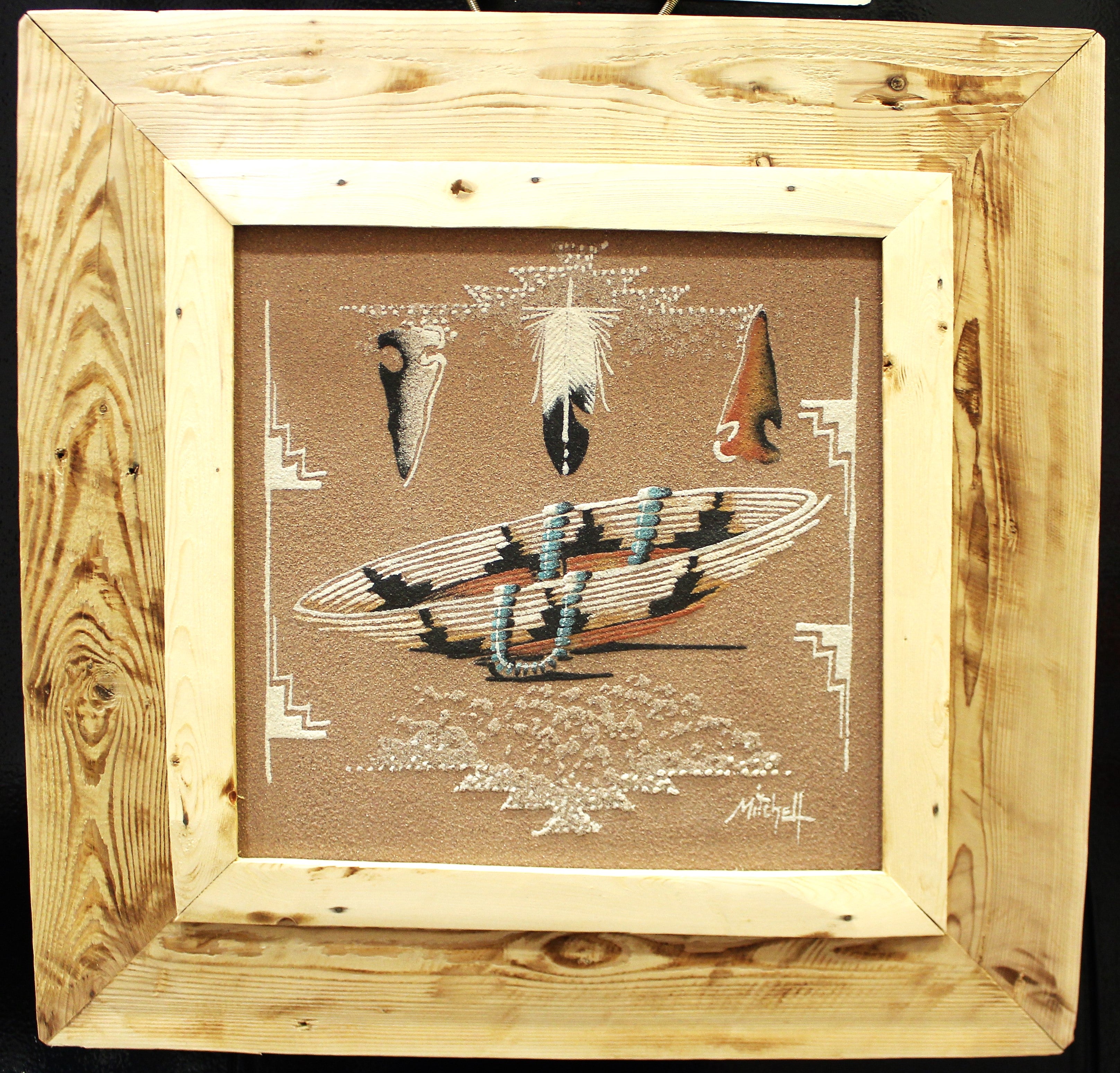 Ben Mitchell Sand Painting with Basket