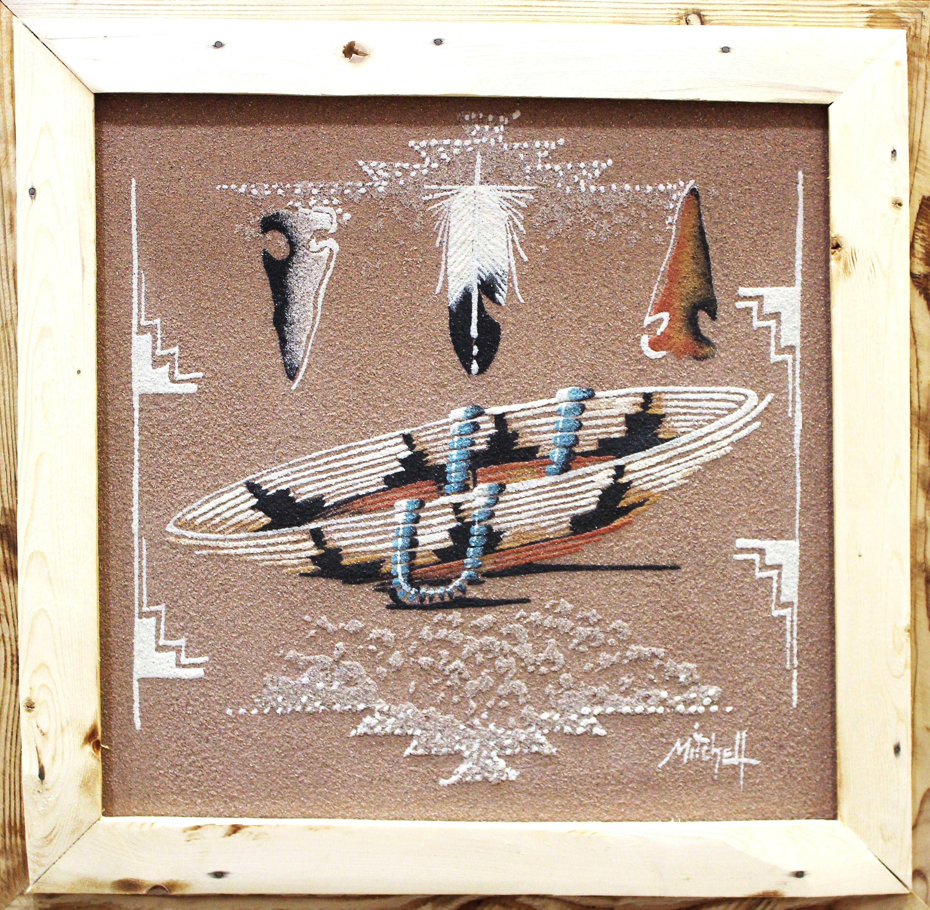 Ben Mitchell Sand Painting with Basket