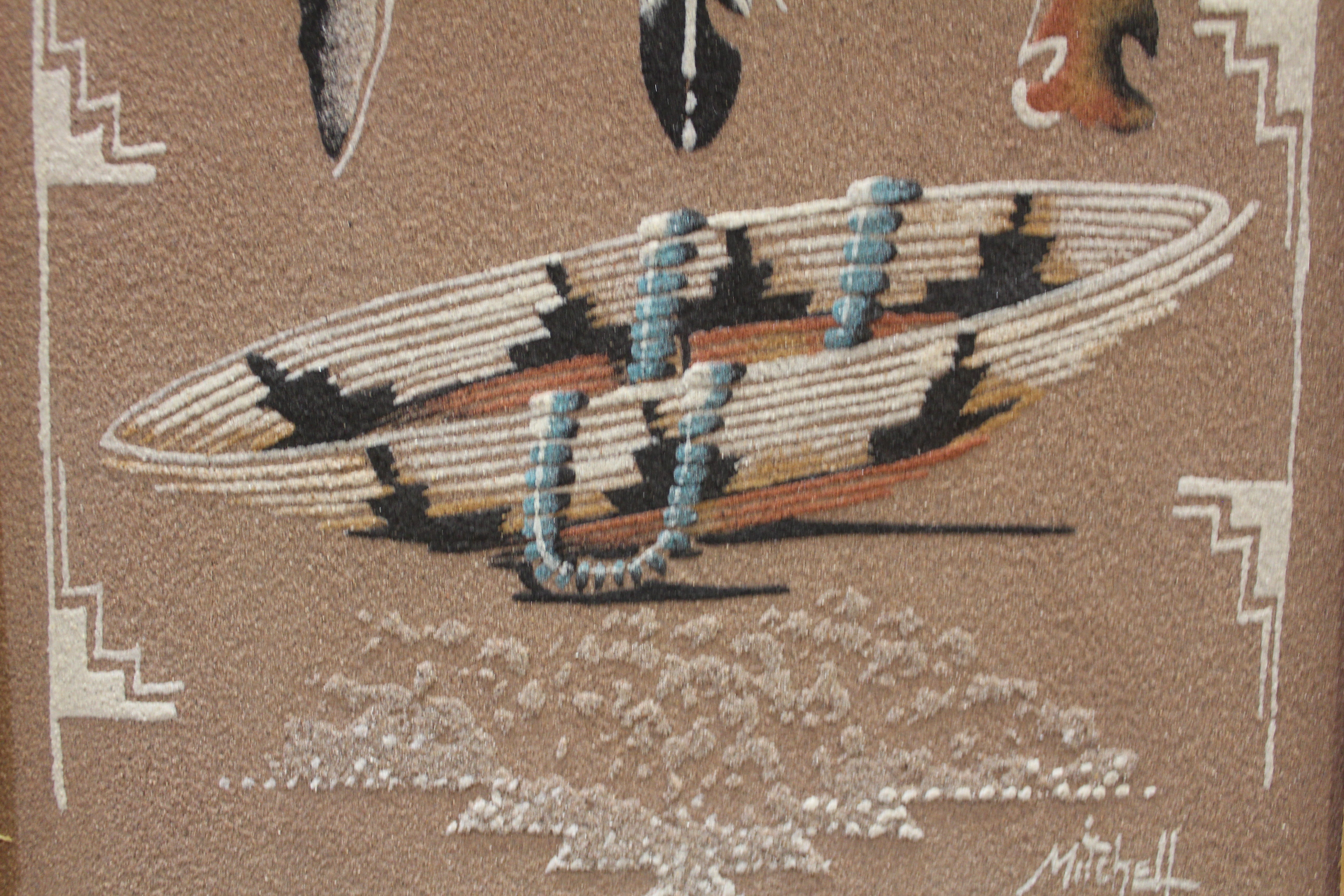 Ben Mitchell Sand Painting with Basket