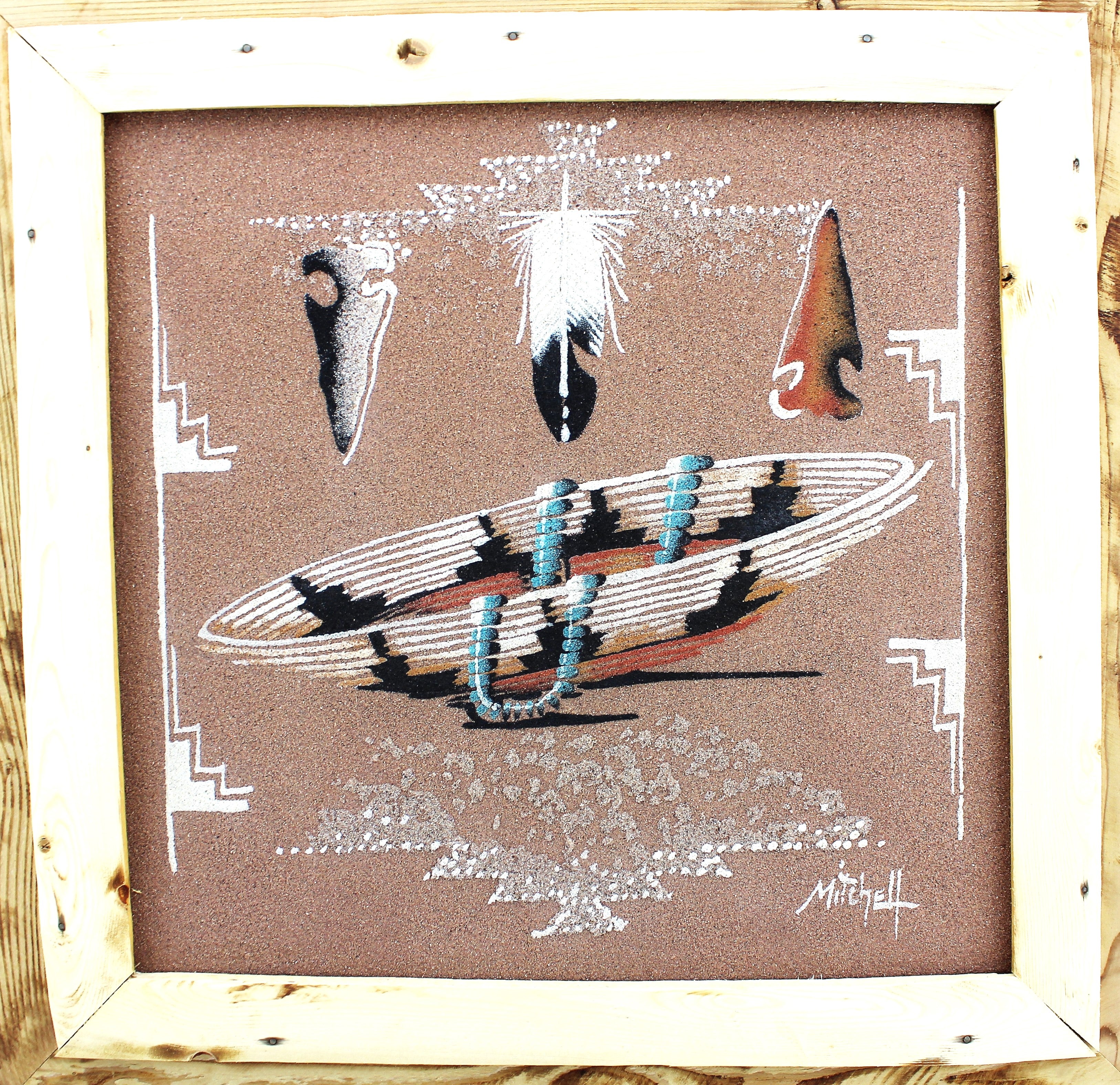 Ben Mitchell Sand Painting with Basket