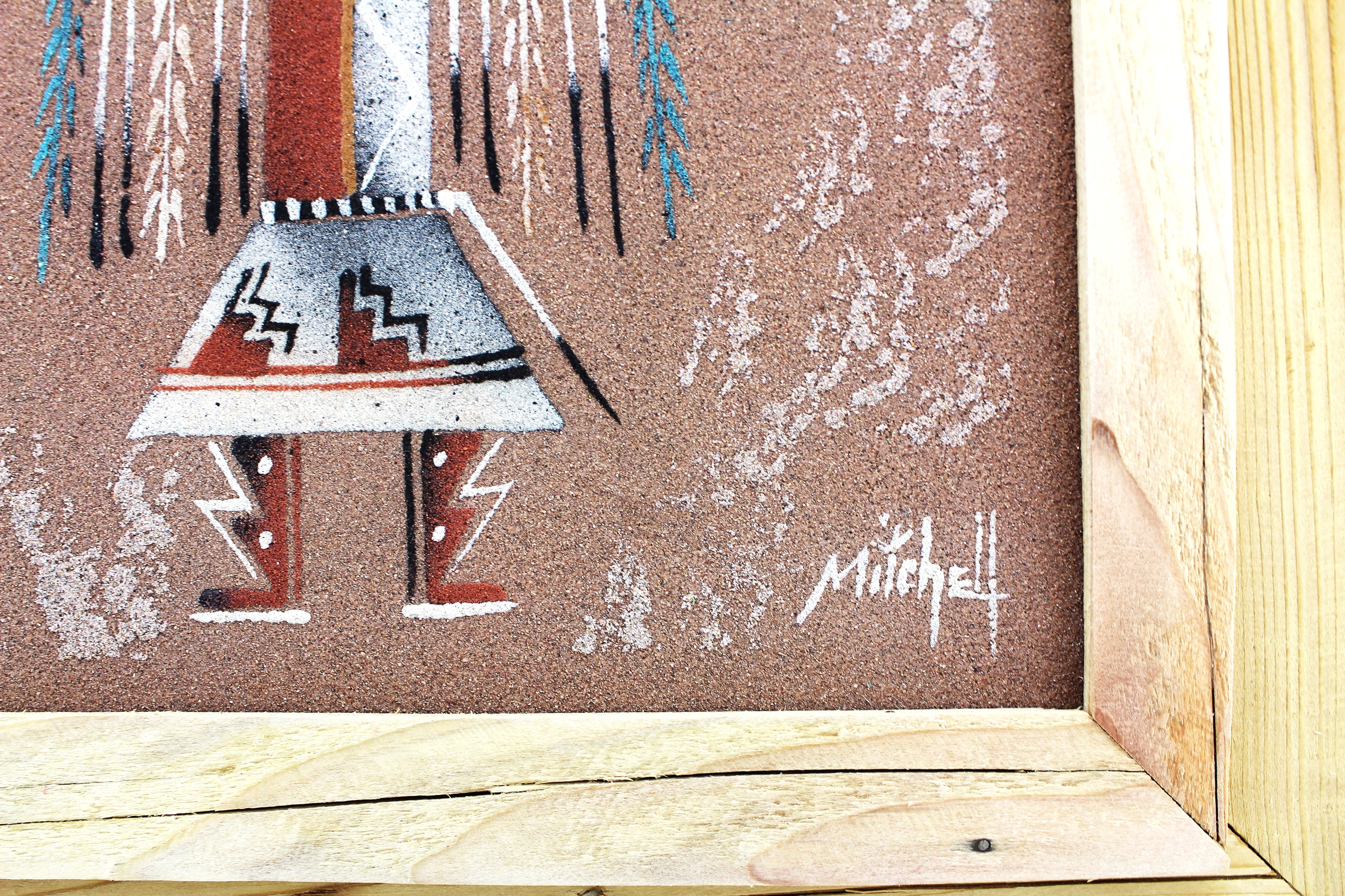 Ben Mitchell Sandpainting of a Yei-Bi-Chei Figure