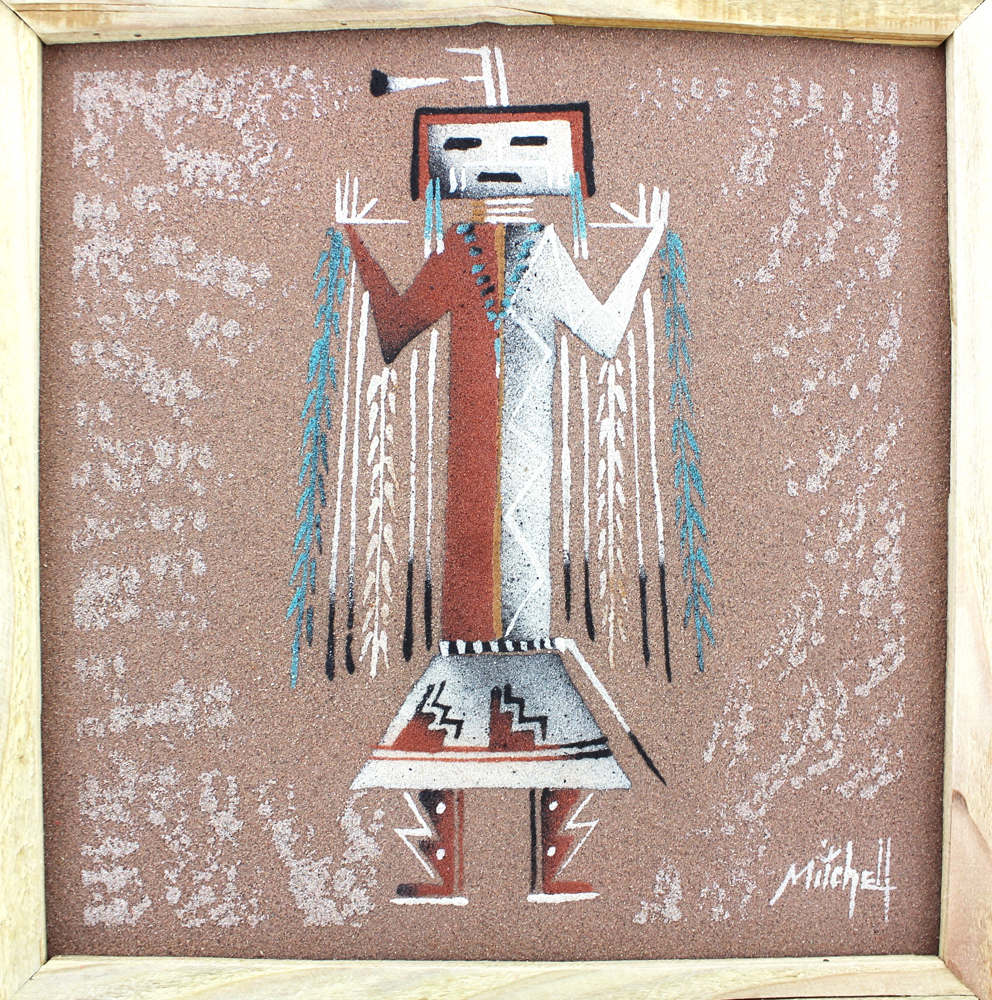 Ben Mitchell Sandpainting of a Yei-Bi-Chei Figure