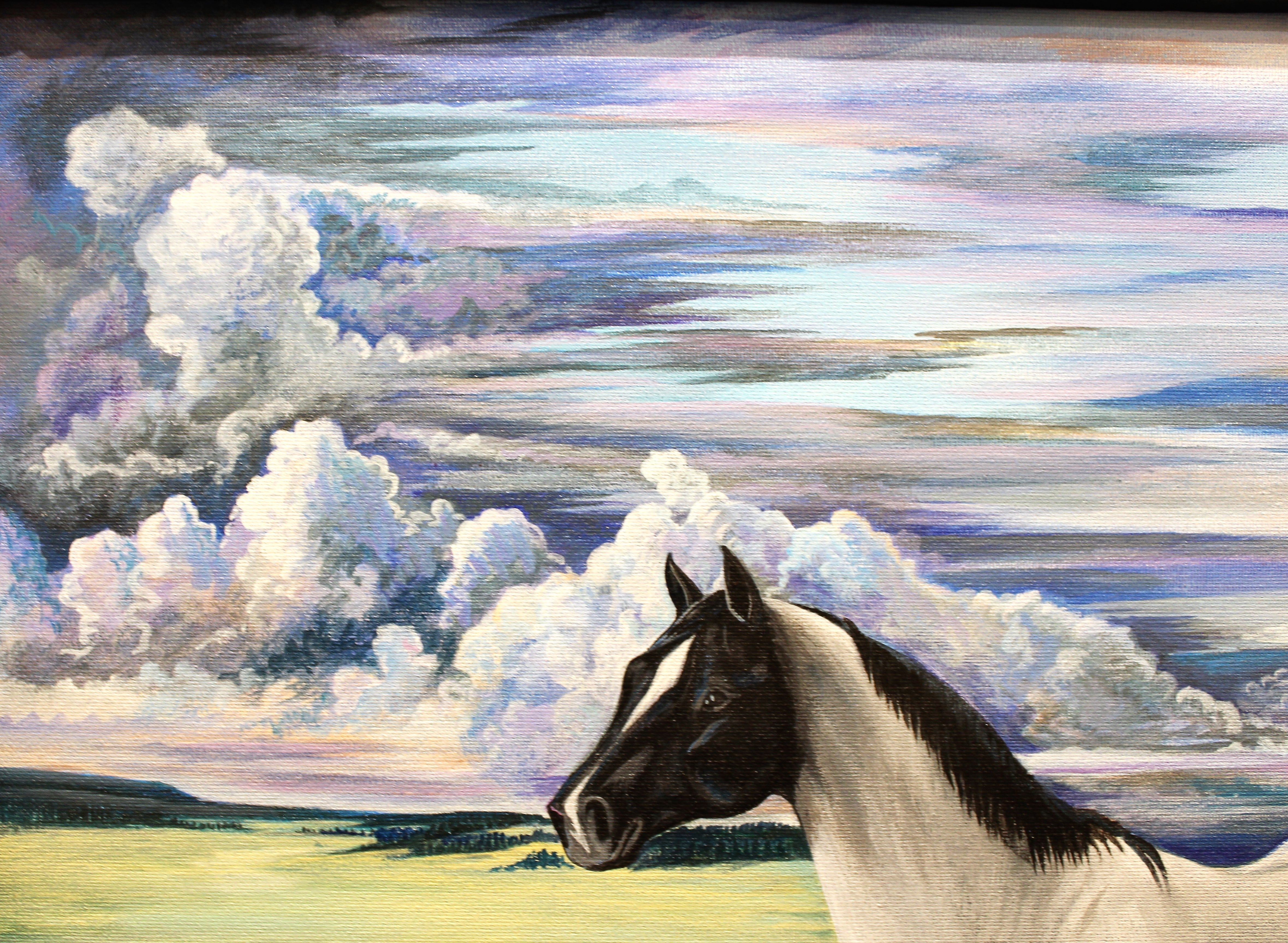 Ridgley Bedonie Horse in a Pasture Painting