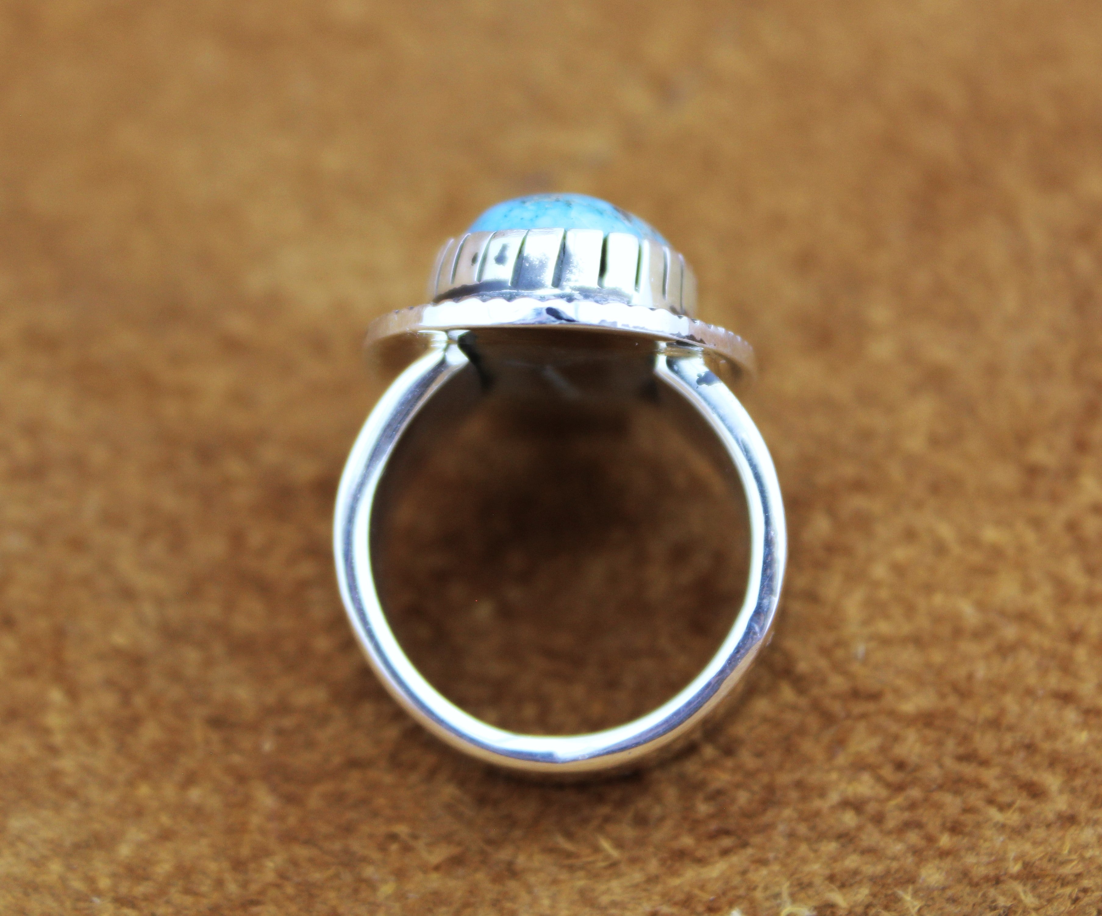 Tommy Jackson Apache Blue Turquoise Ring