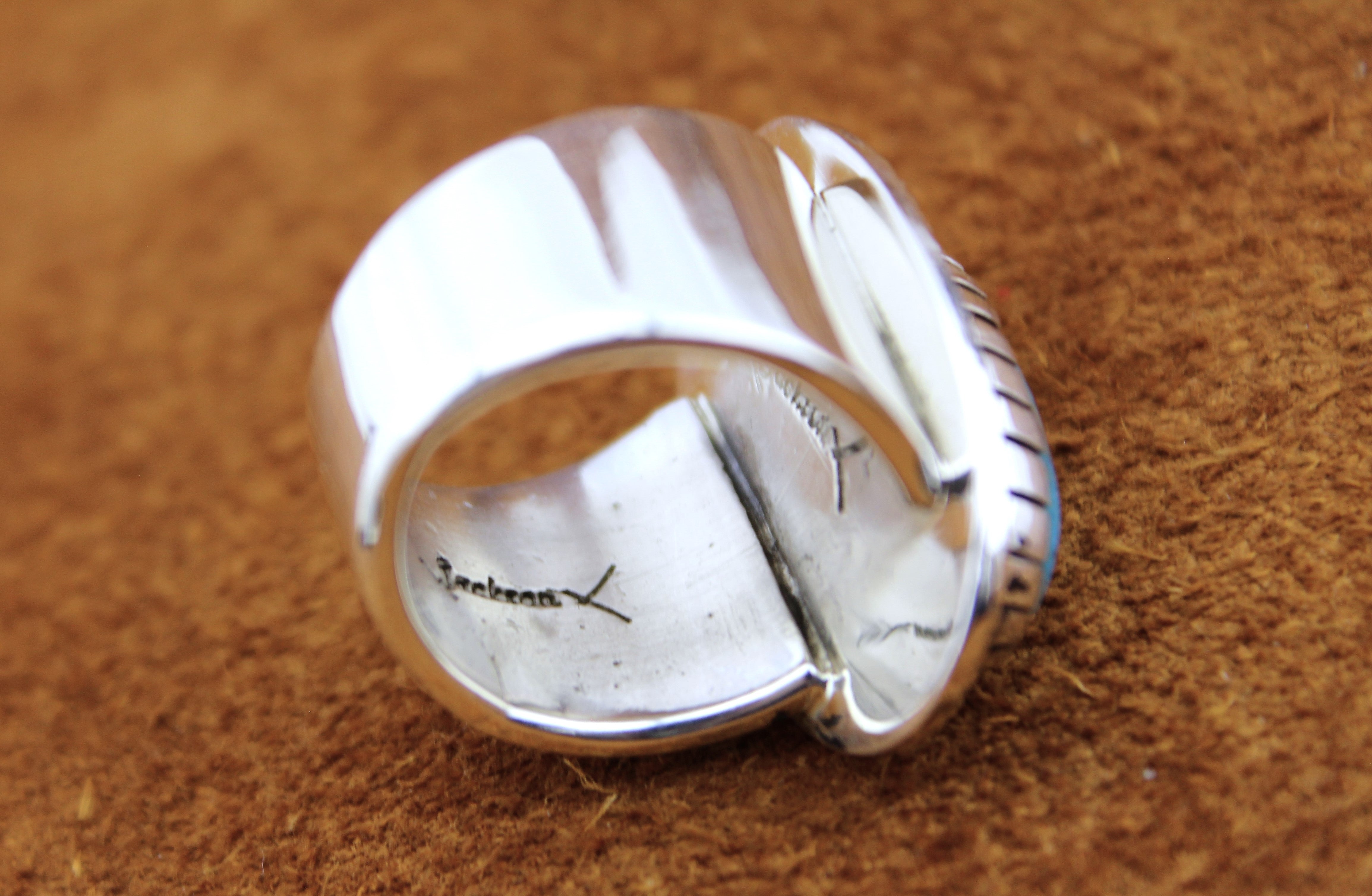 Tommy Jackson Apache Blue Turquoise Ring