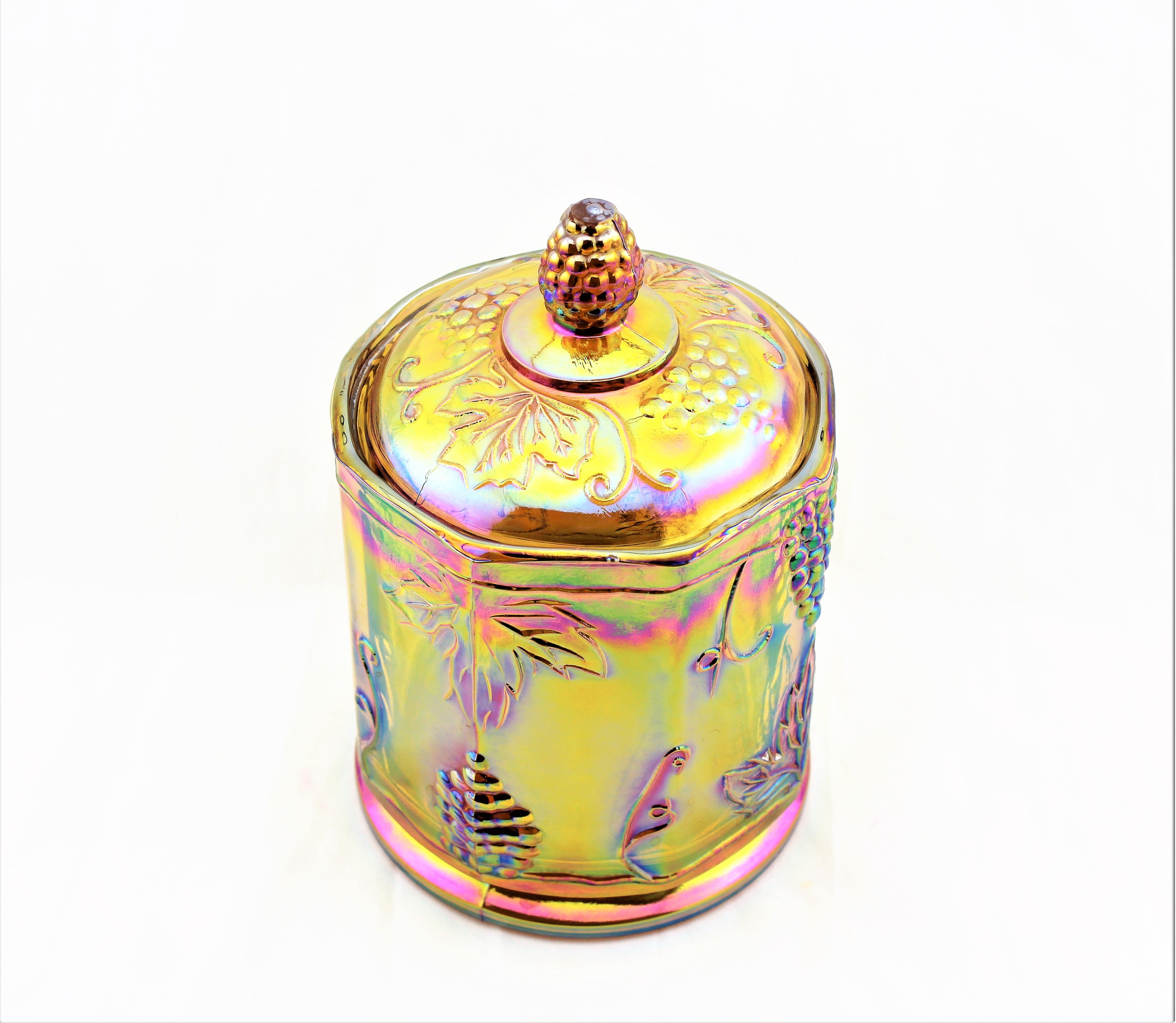 Indiana Glass Harvest Grape Biscuit Jar