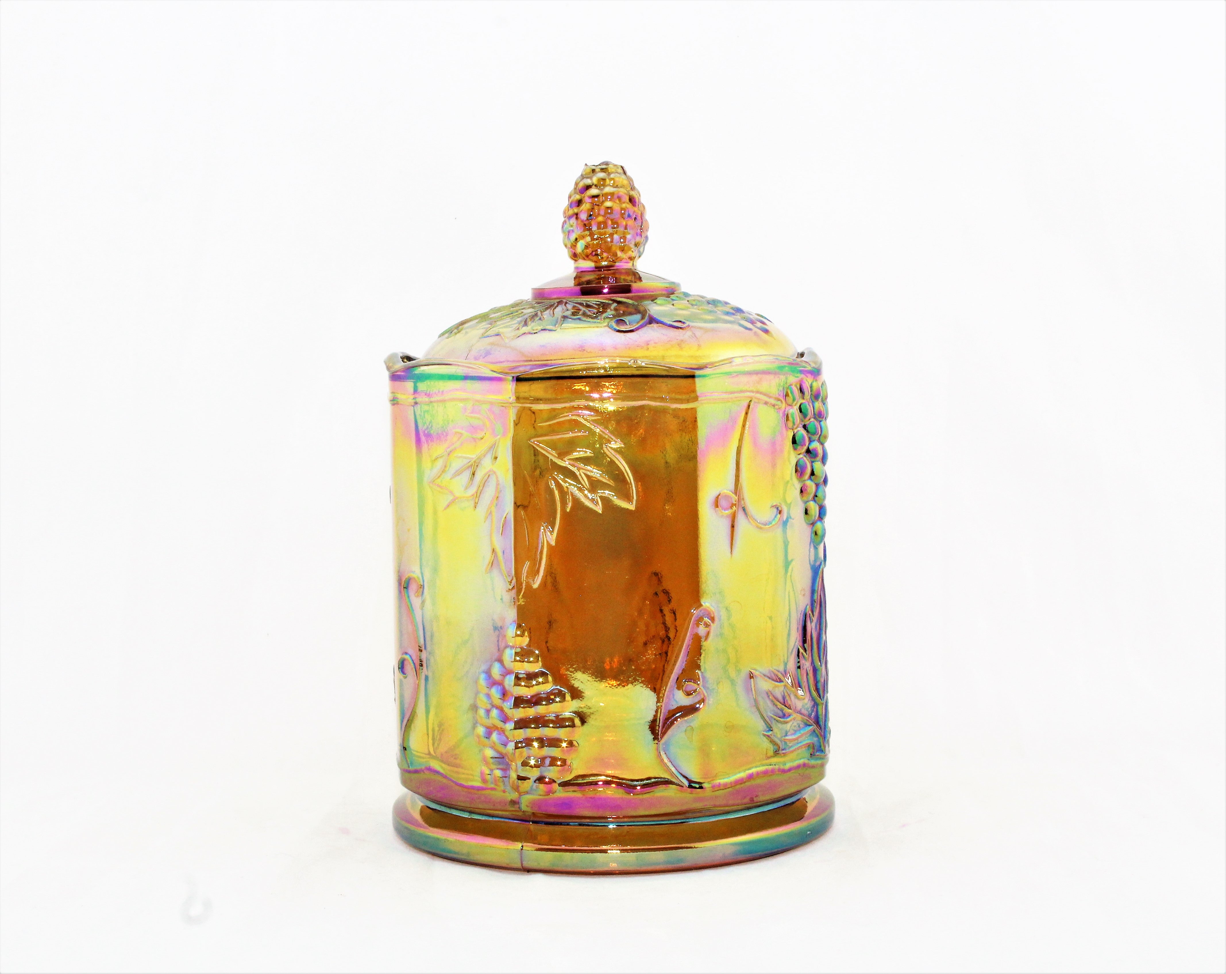 Indiana Glass Harvest Grape Biscuit Jar