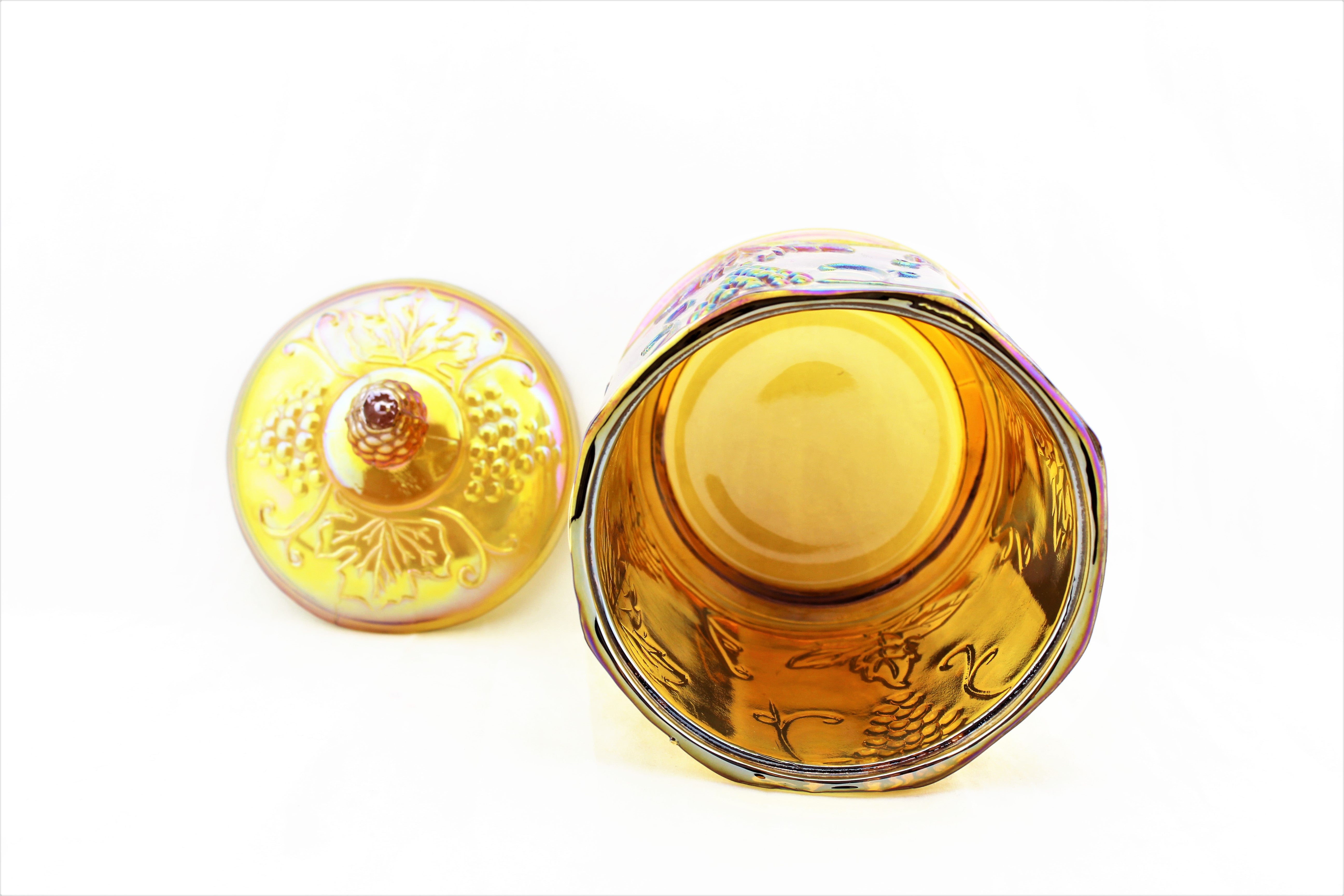 Indiana Glass Harvest Grape Biscuit Jar