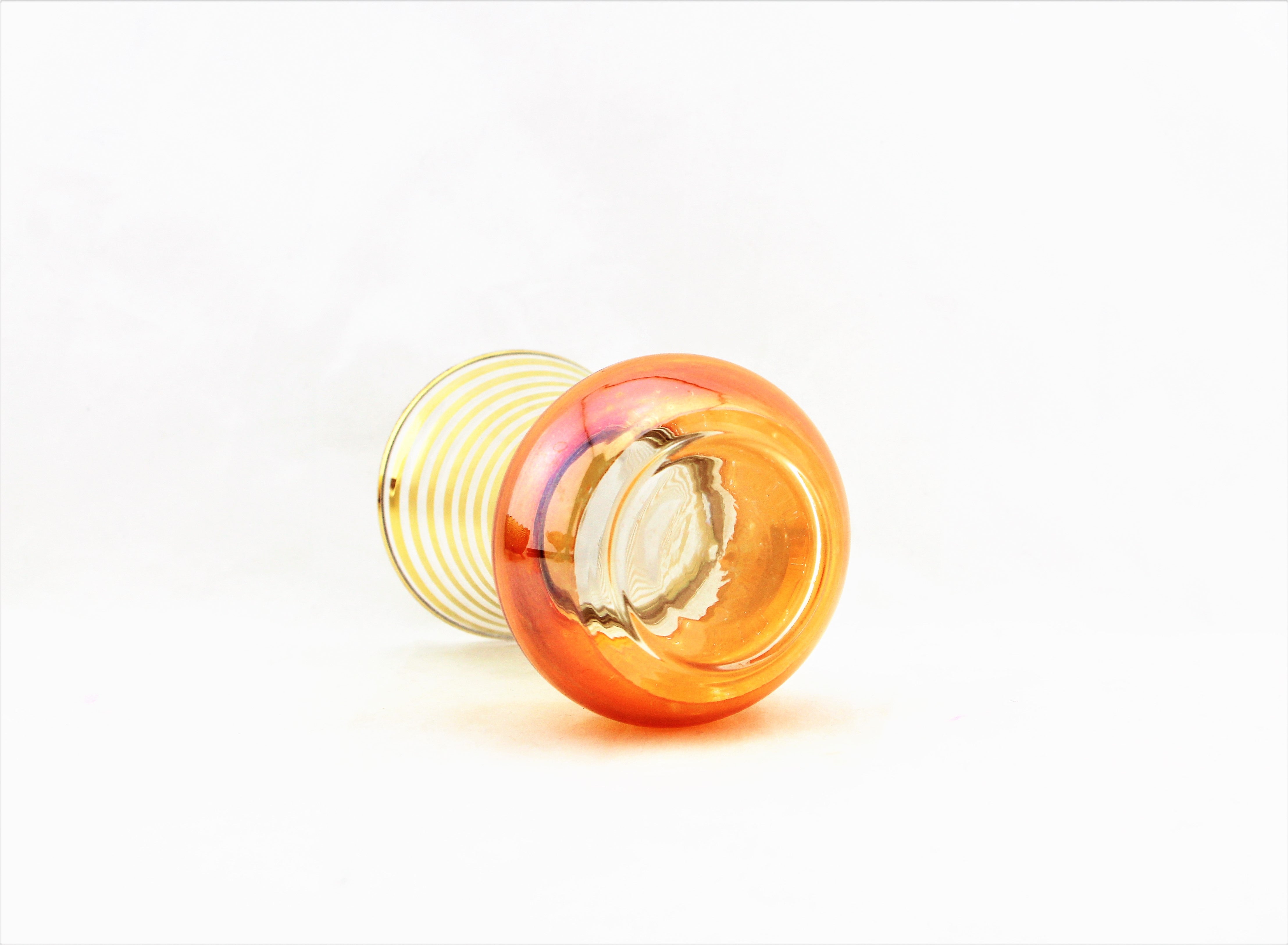 Carnival Glass Bud Vase