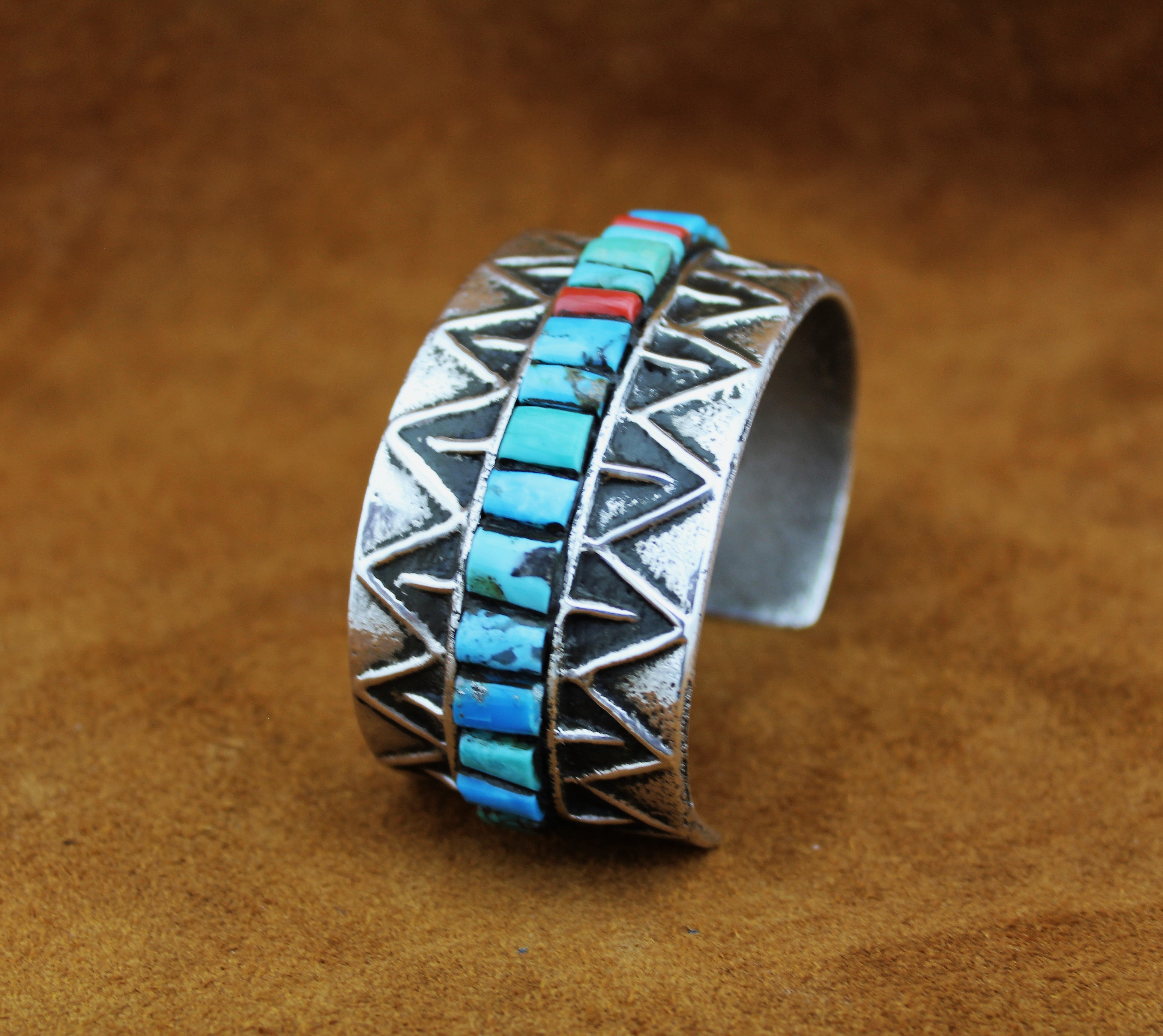 Merlin James Tufa Cast Inlay Bracelet