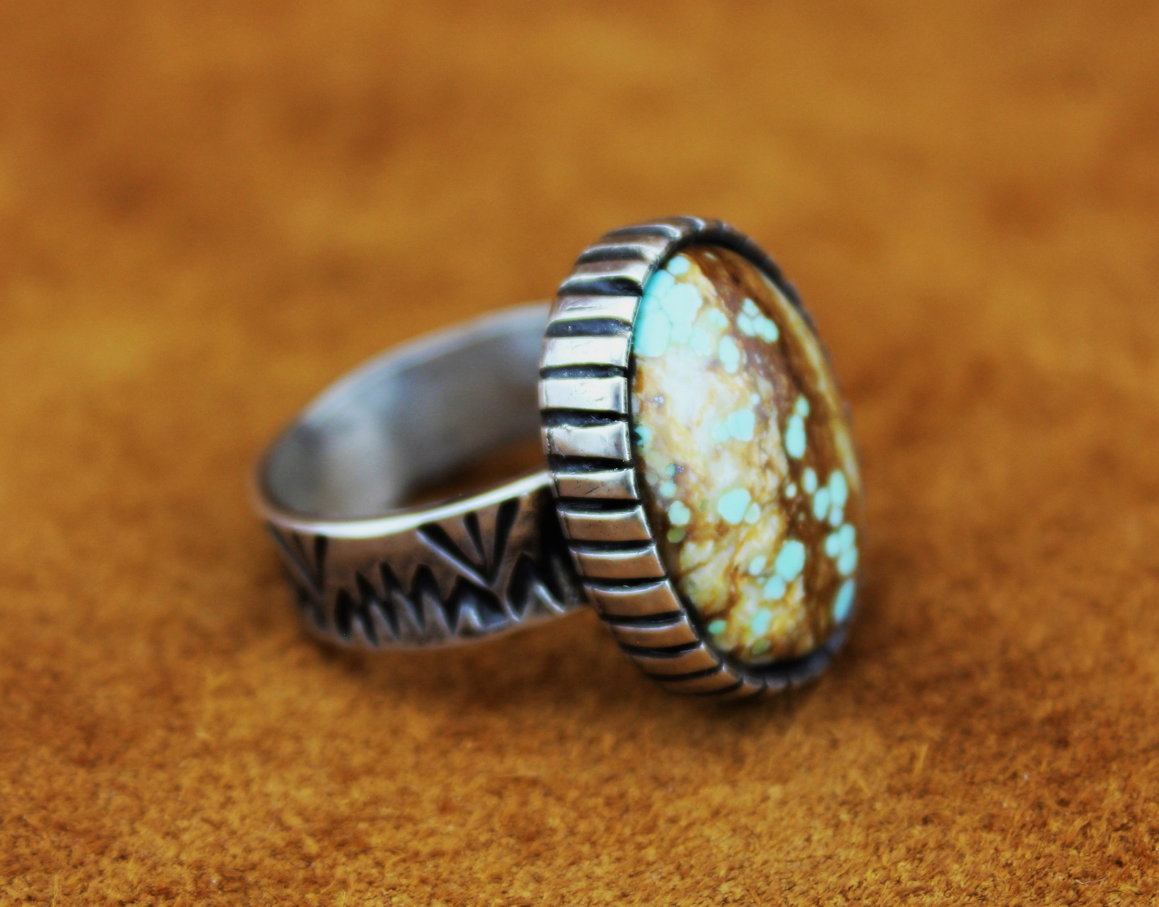 Merlin James Sterling Silver Turquoise Ring