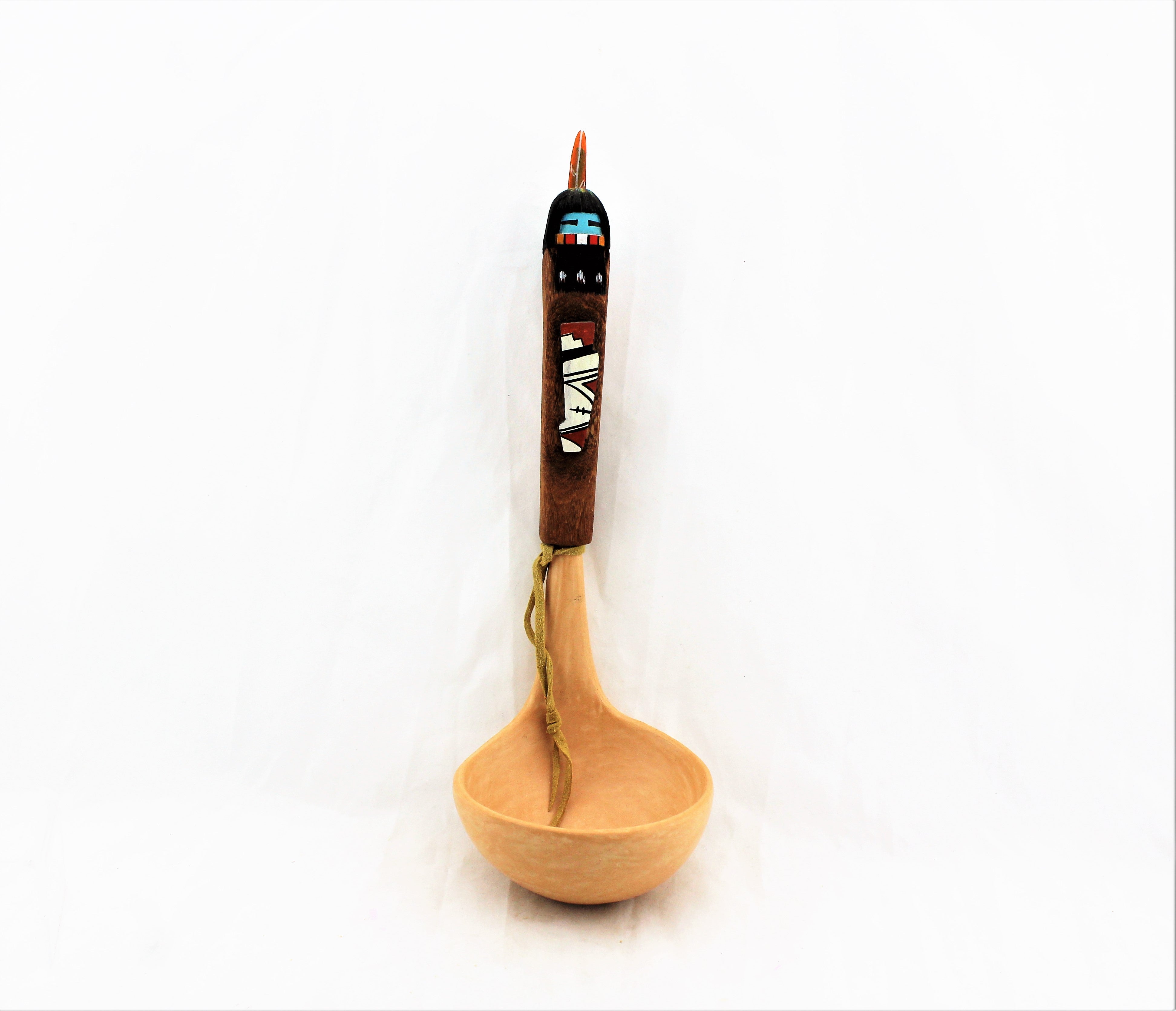 Hopi Pottery Ladle with Longhair Kachina Handle