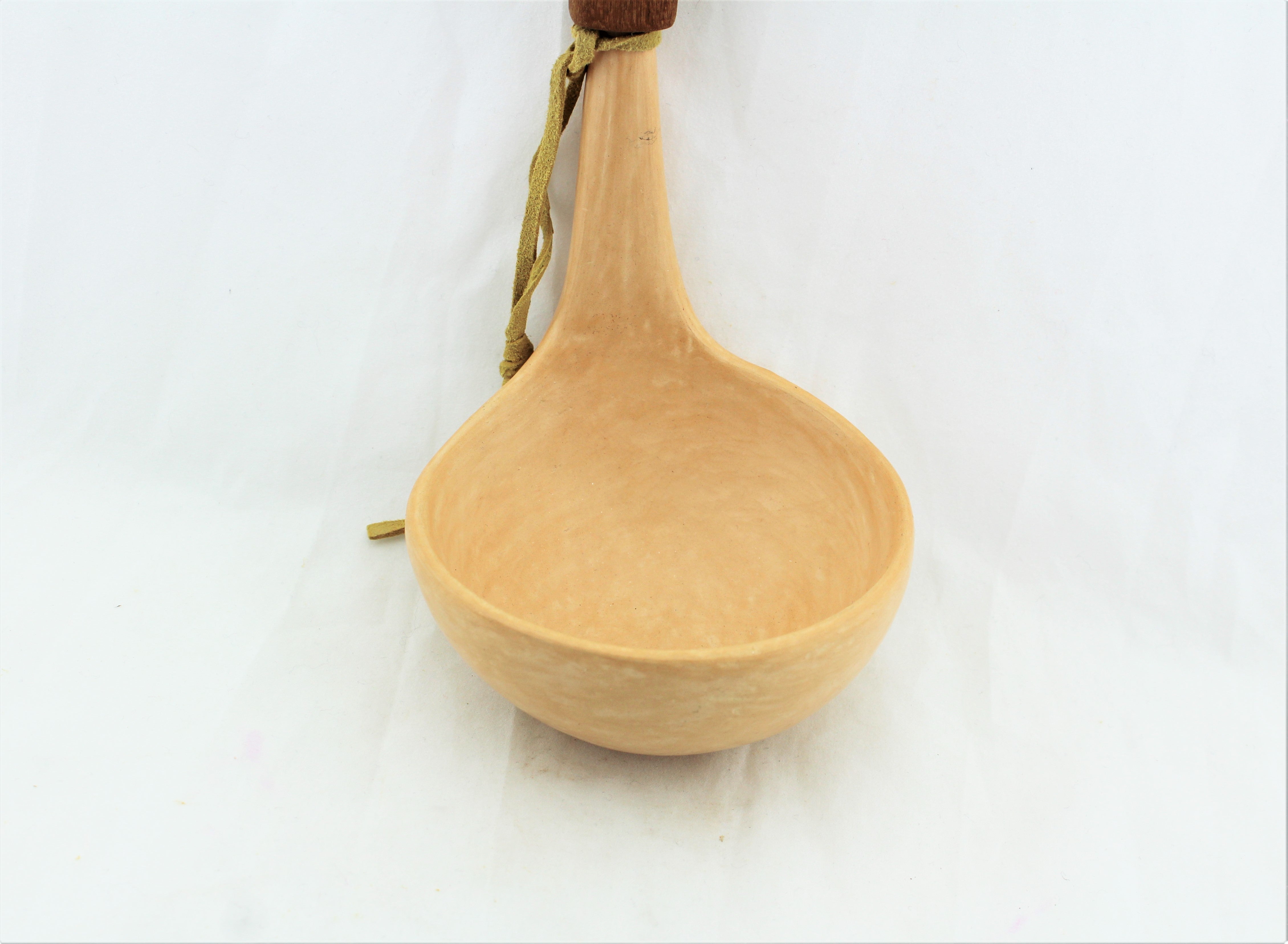 Hopi Pottery Ladle with Longhair Kachina Handle